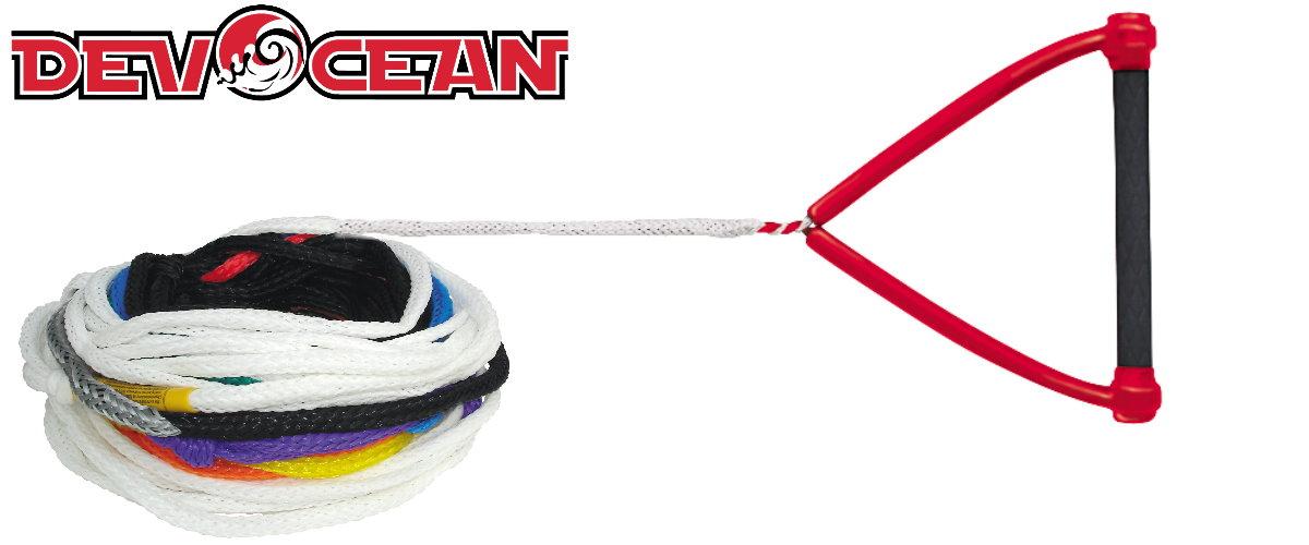 DEVOCEAN Sport Series 4 Section Wakeboard-Leine mit Hantel