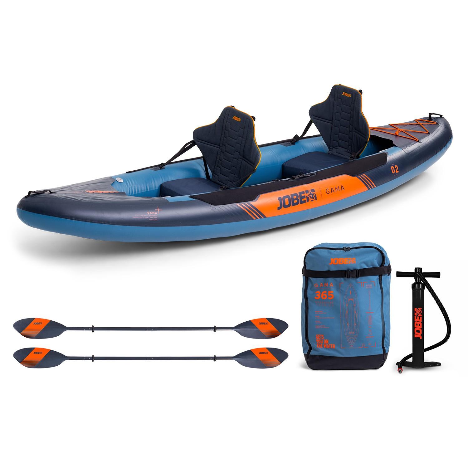 Jobe GAMA Kayak Set 2 Personen aufblasbar Tourenkajak Kajak Kanu 365cm
