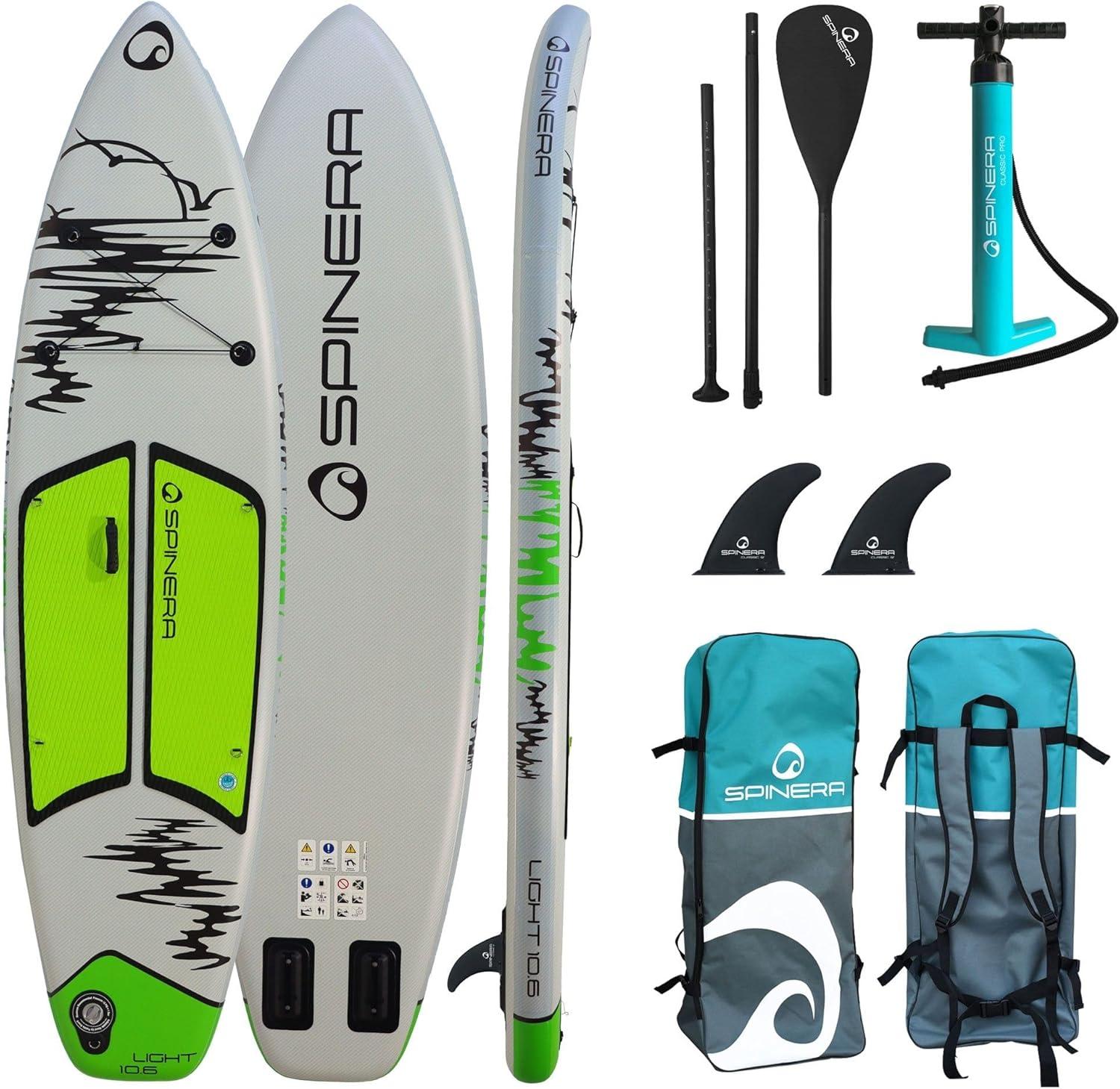 SPINERA SUP LIGHT 10.6 ULT iSUP aufblasbar Surfboard Stand Up Paddle Set SUP 320cm
