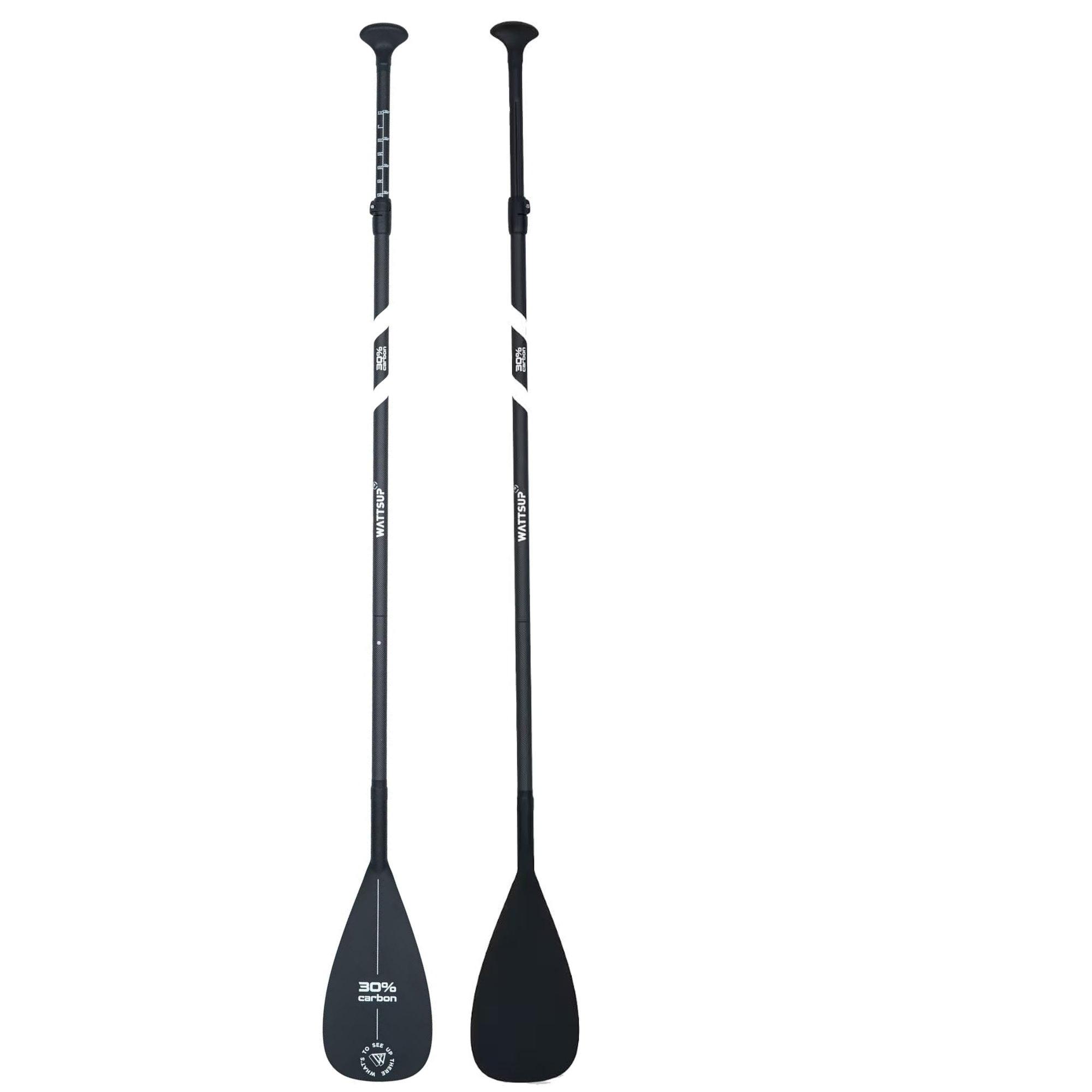 WATTSUP SUP Paddel 3-teilig 30% Carbon verstellbar 180-220cm Fiberglas