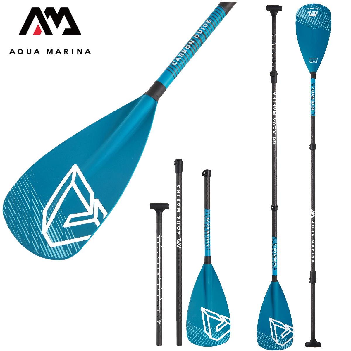 Aqua Marina CARBON GUIDE SUP Paddel Stand up Paddle 3-teilig super leicht 950g Paddle