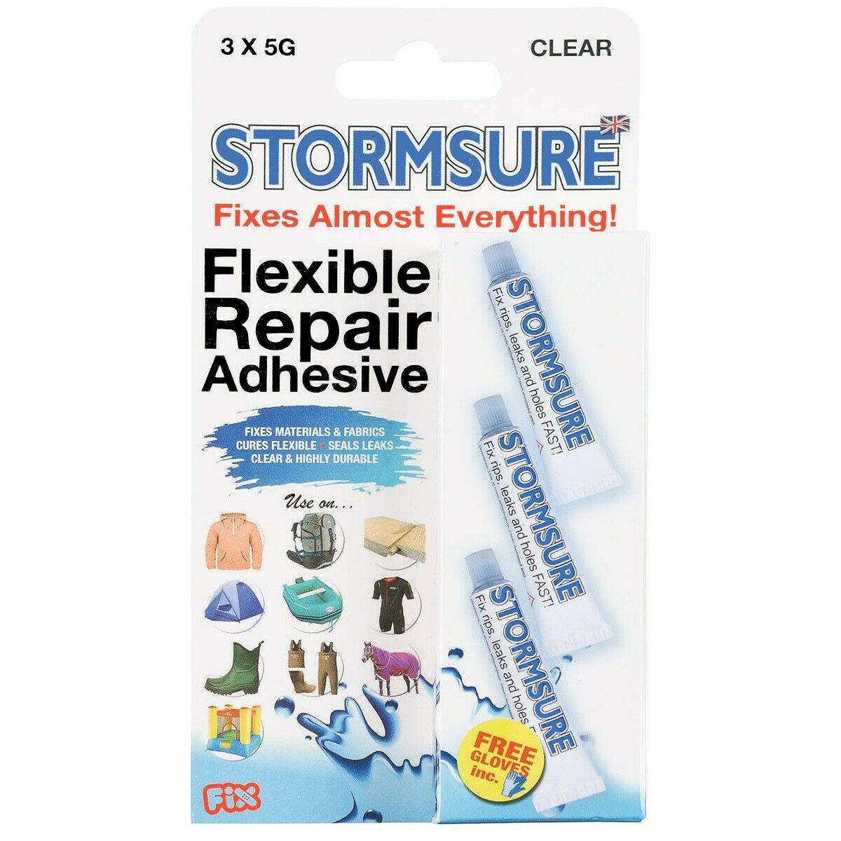Reparaturkleber von STORMSURE Kleber für Outdoor Kleidung Zelt 3 Tuben á 5g