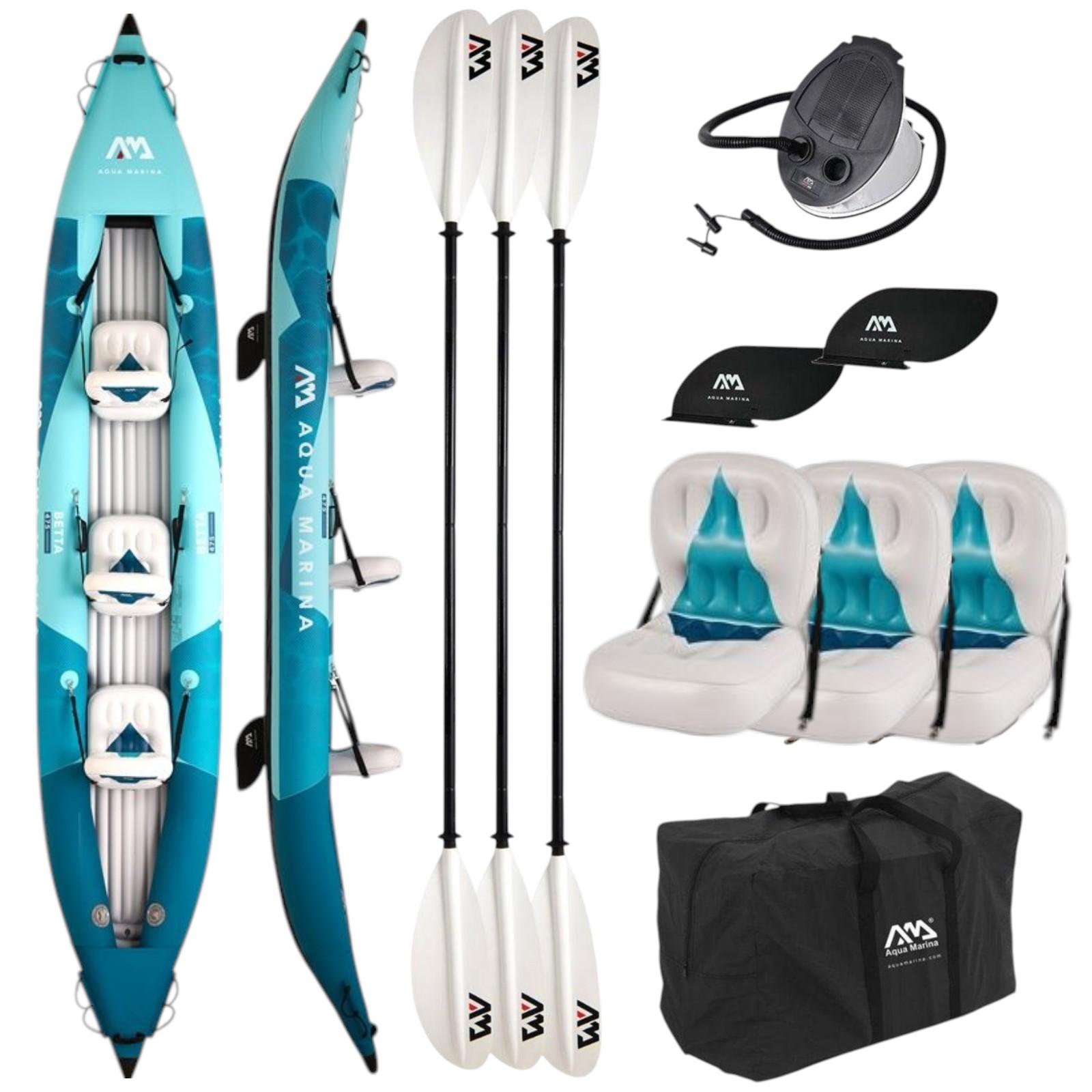 Aqua Marina BETTA 475 aufblasbares Kajak Set 3 Personen 475 cm Kanu Boot