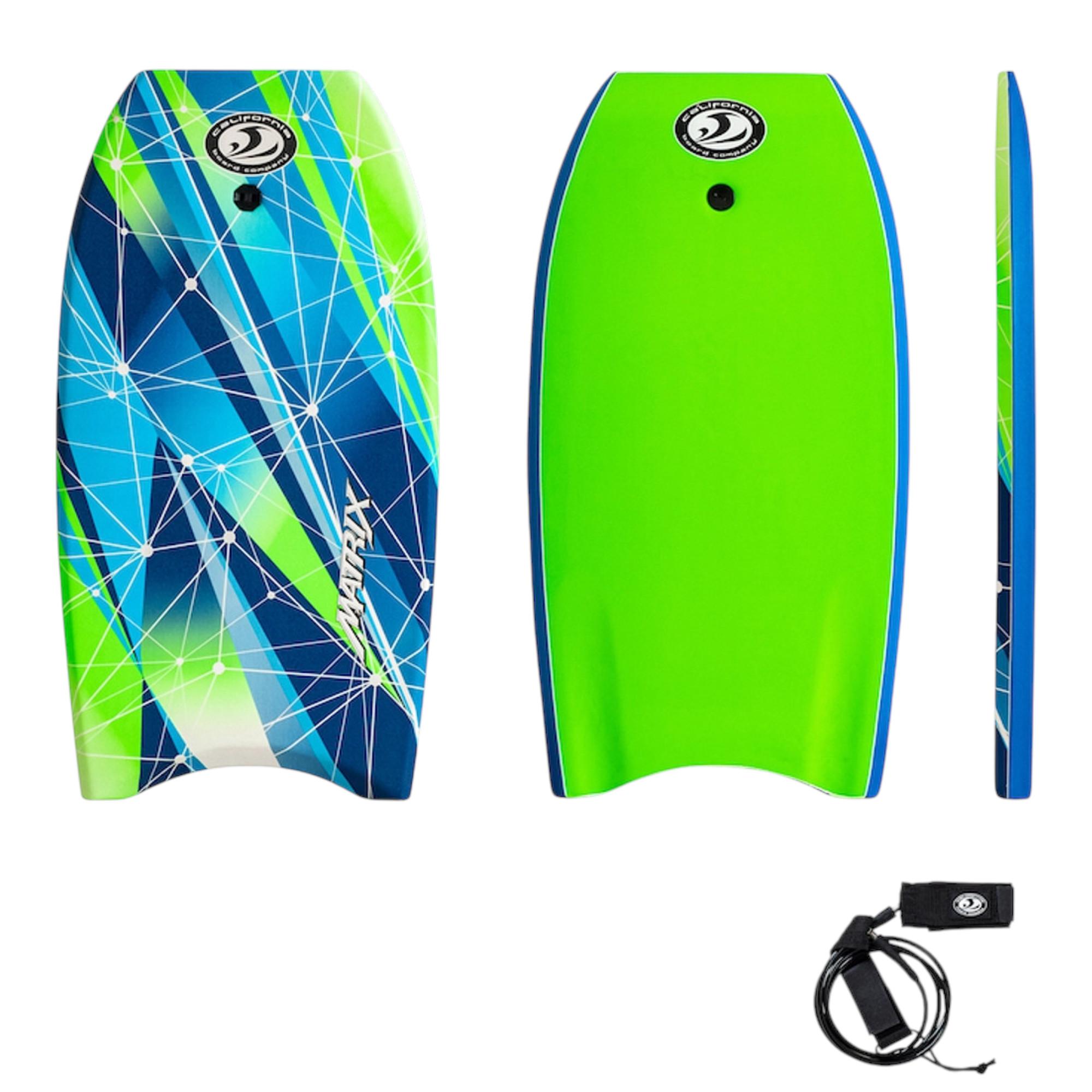 CBC MATRIX Bodyboard 41.5 Zoll Surfboard Bodysurfen Wassersport Leash