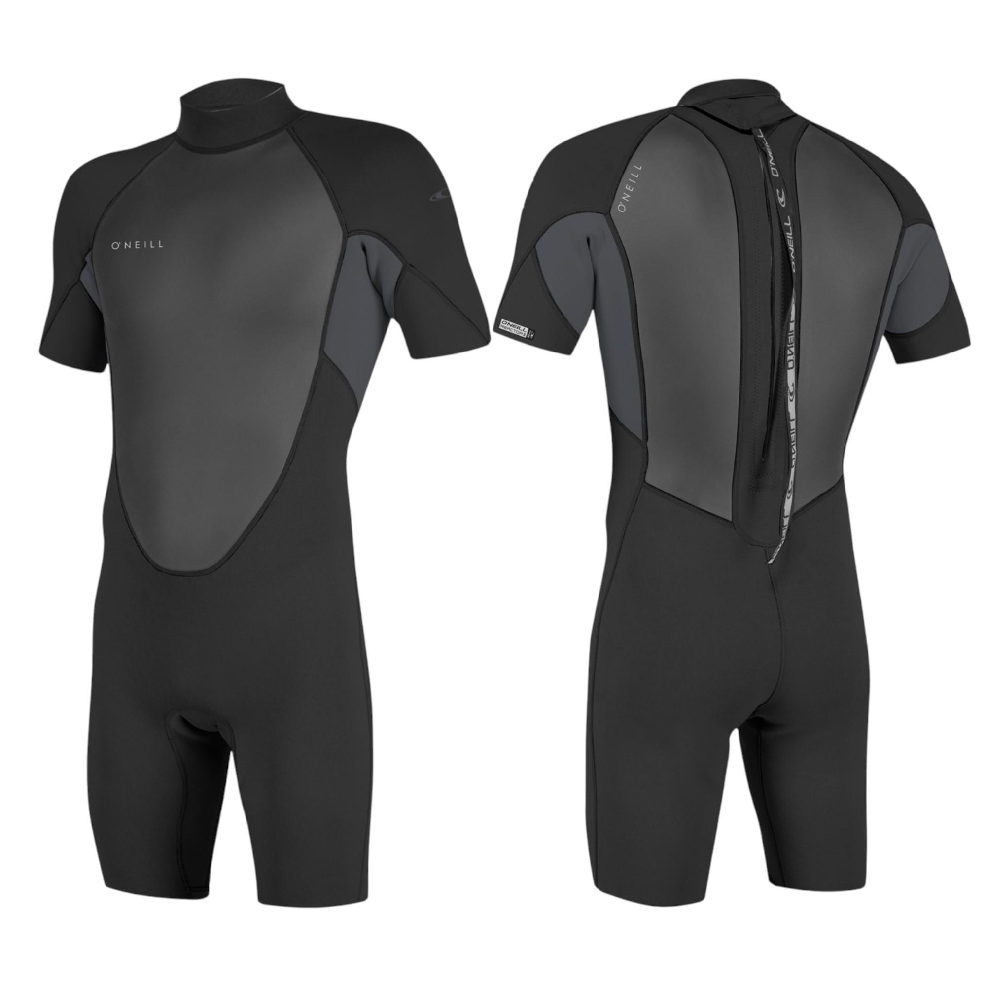 O'NEILL REACTOR-2 Neoprenanzug Herren 2mm Shorty Wetsuit Backzip black/graphite