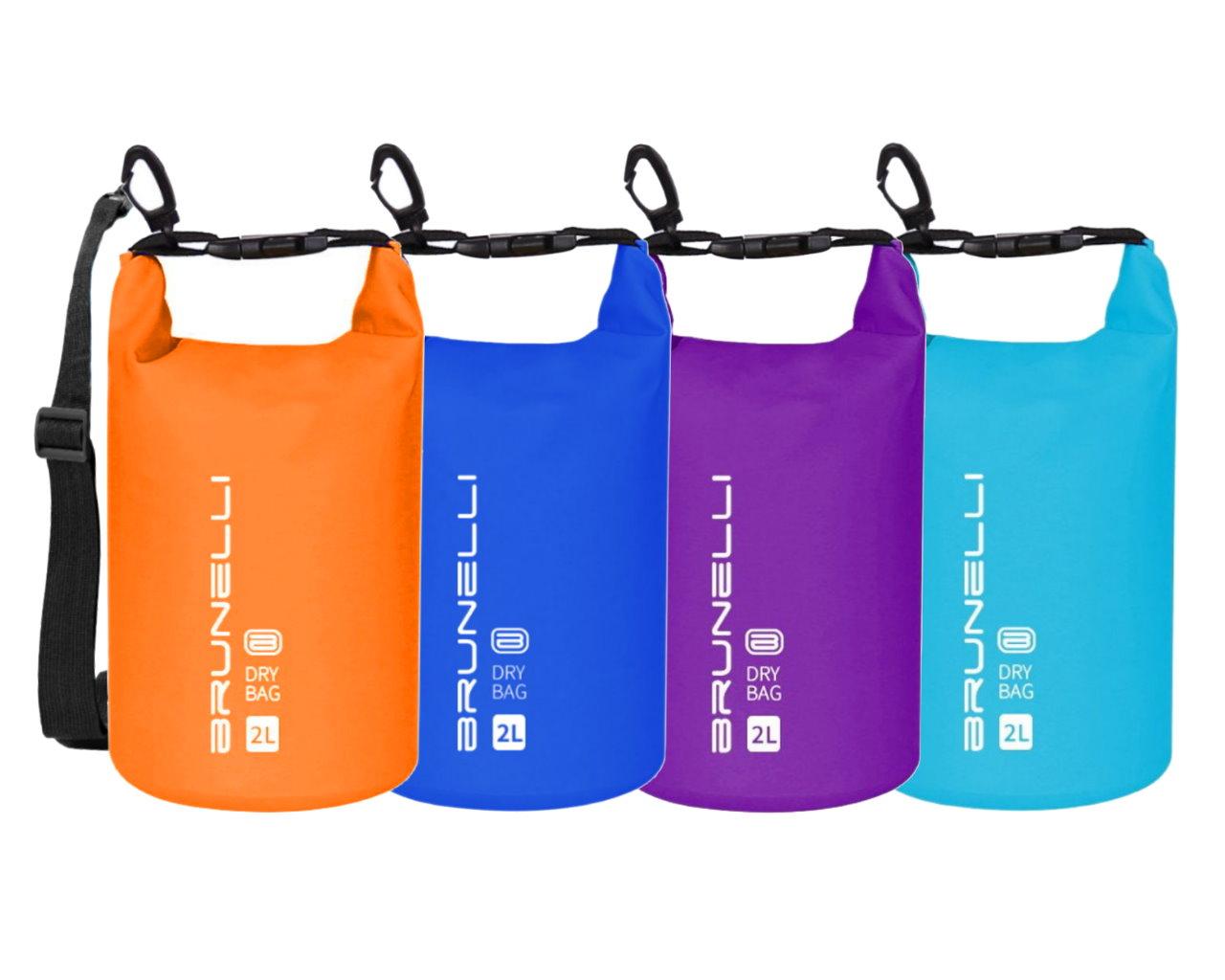 BRUNELLI 2L Dry Bag Wasserdichter Seesack Rucksack Packsack Trockensack mit Schultergurt