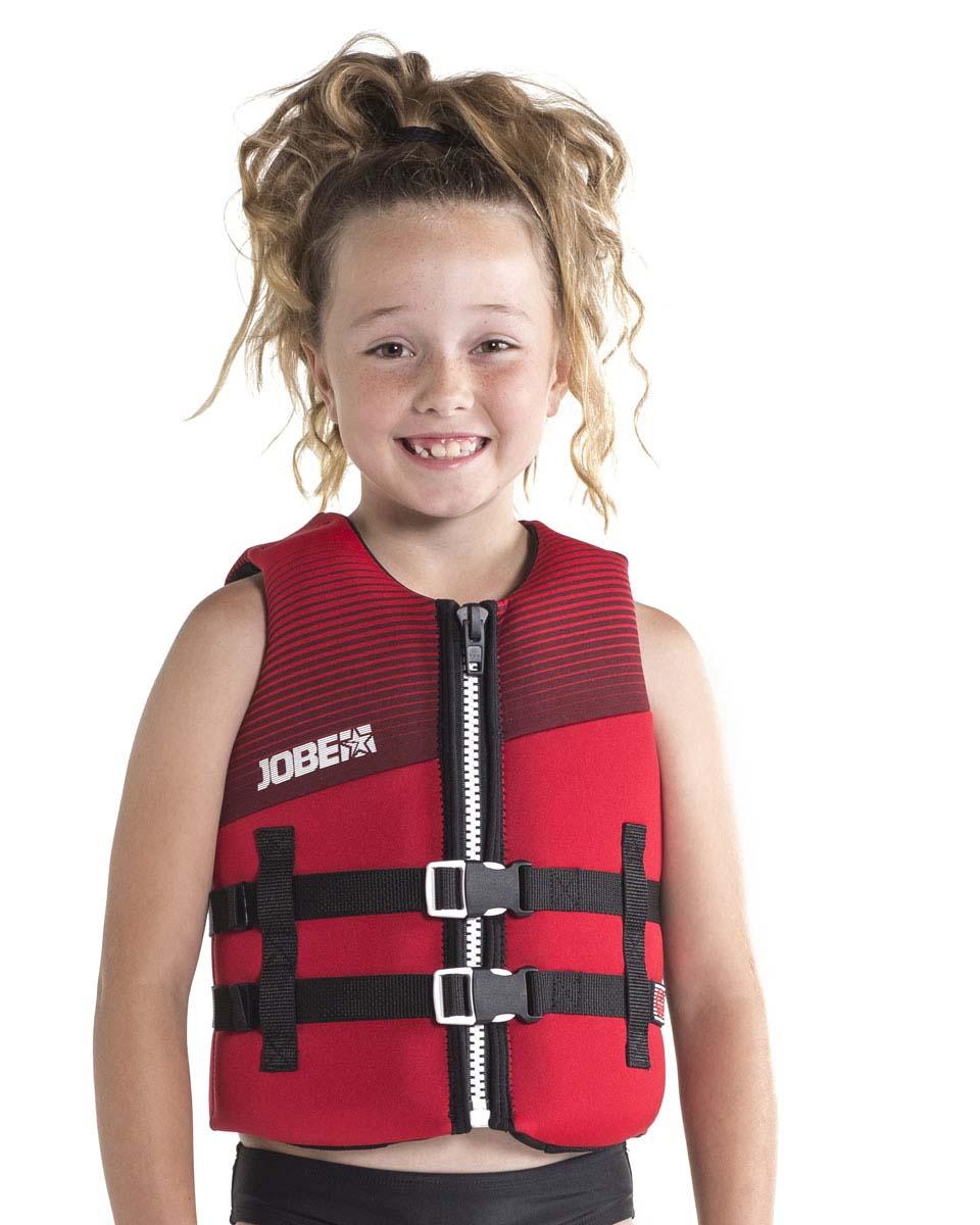 JOBE Neopren Vest Kids Neo Vest Kinder Schwimmweste Neoprenwest Farbe red