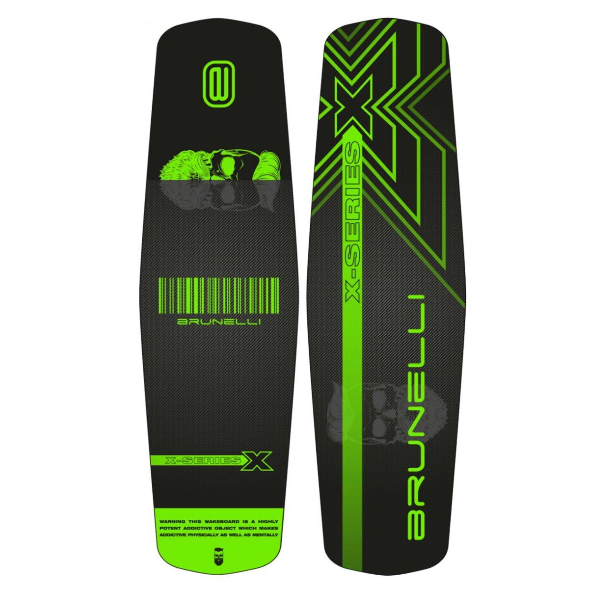BRUNELLI Wood Flex Pro Cable Park Wakeboard Boot und Wakepark Grind-Base 145cm