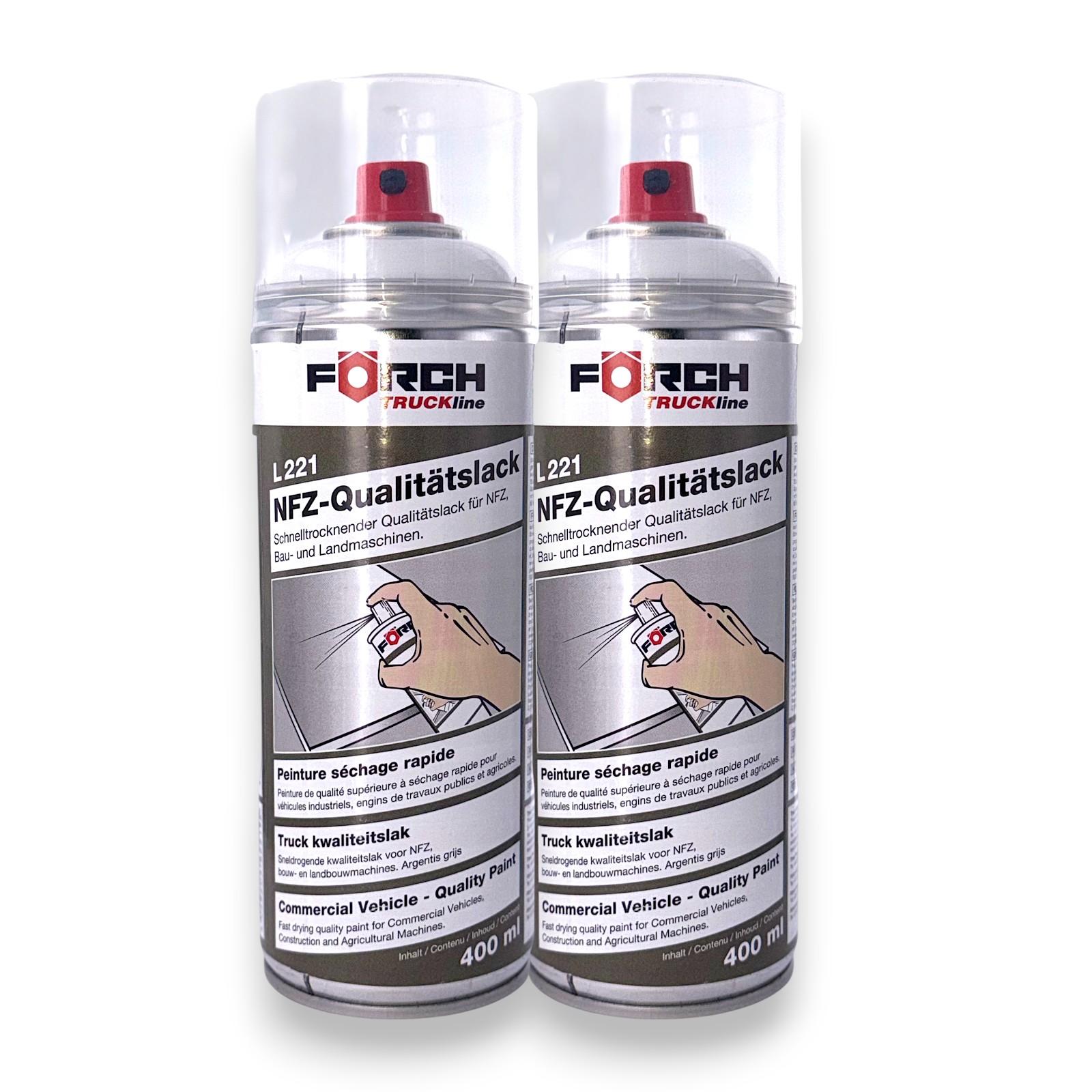 2x Förch Spraydose Lack Sonderfarbe L221 TRUCKline MB147 Arktikweiß LKW MERCEDES
