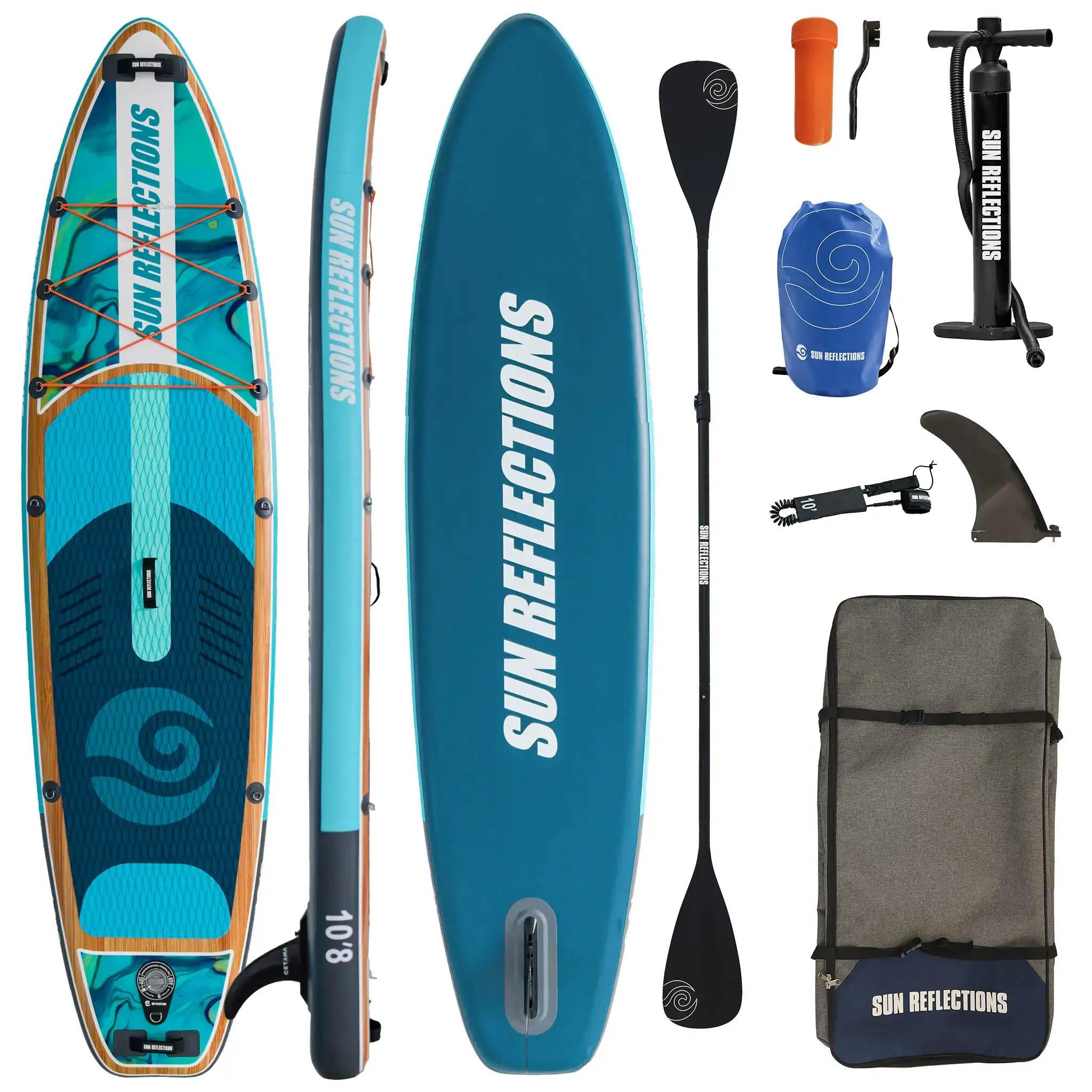 Sun Reflections 10'8 SUP Board Aufblasbares Stand Up Paddle Komplettset 325x81x15cm