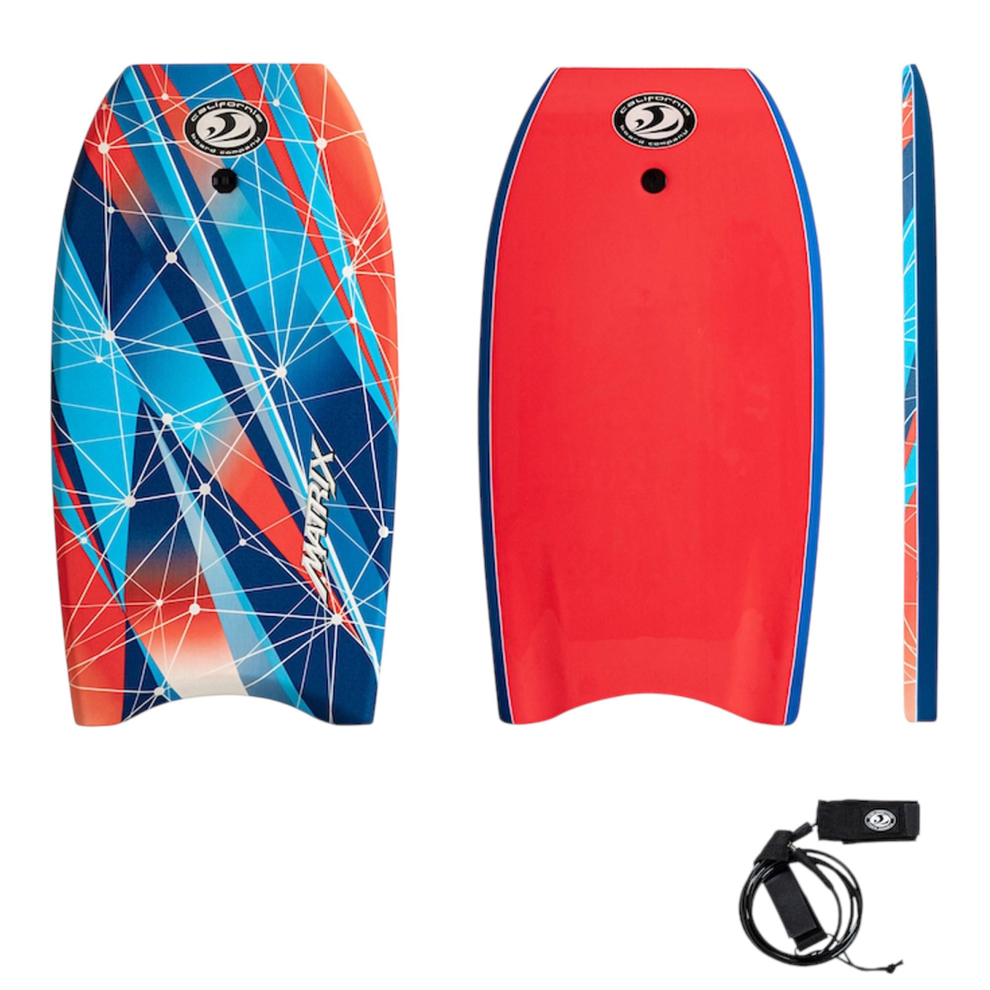 CBC MATRIX Bodyboard 41.5 Zoll Surfboard Bodysurfen Wassersport Leash