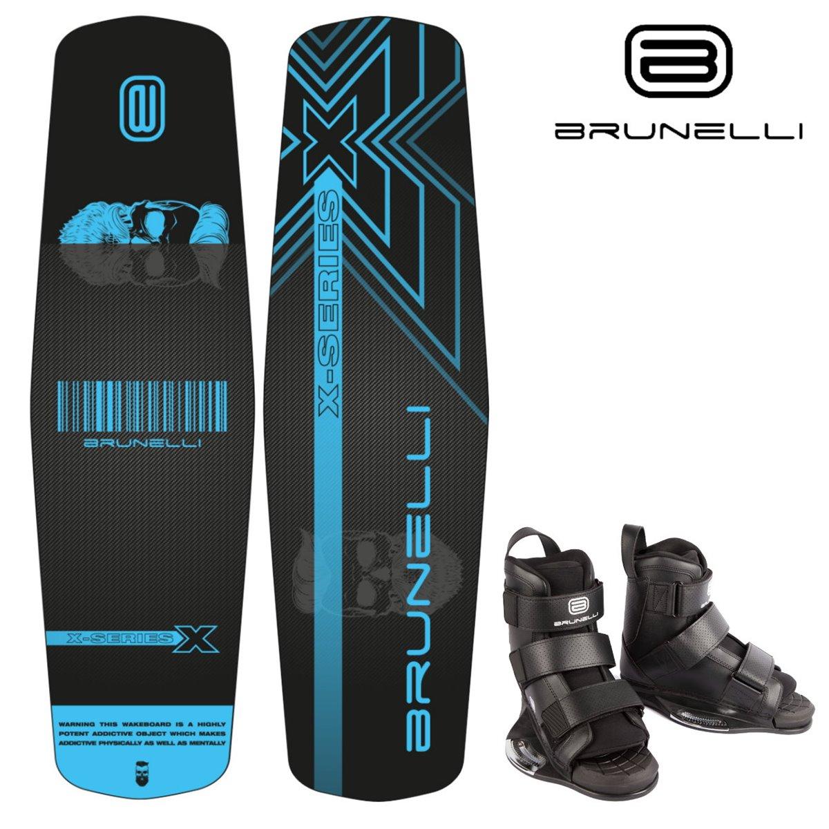 BRUNELLI Wood Flex Pro Cable Park Wakeboard SET 136cm Bindung L/XL Grind-Base