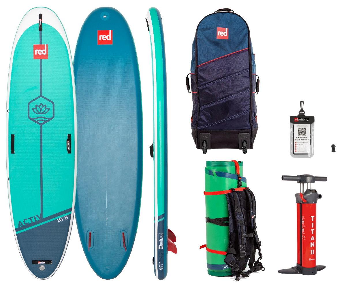 Red Paddle Co 10.8' ACTIV MSL Set Stand Up Paddle Yoga Fitness Board SUP