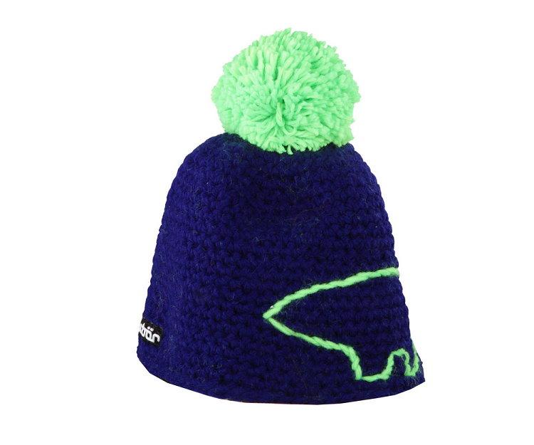 Eisbär Mütze Jay Pompon schwarz/gelb mit Pommel