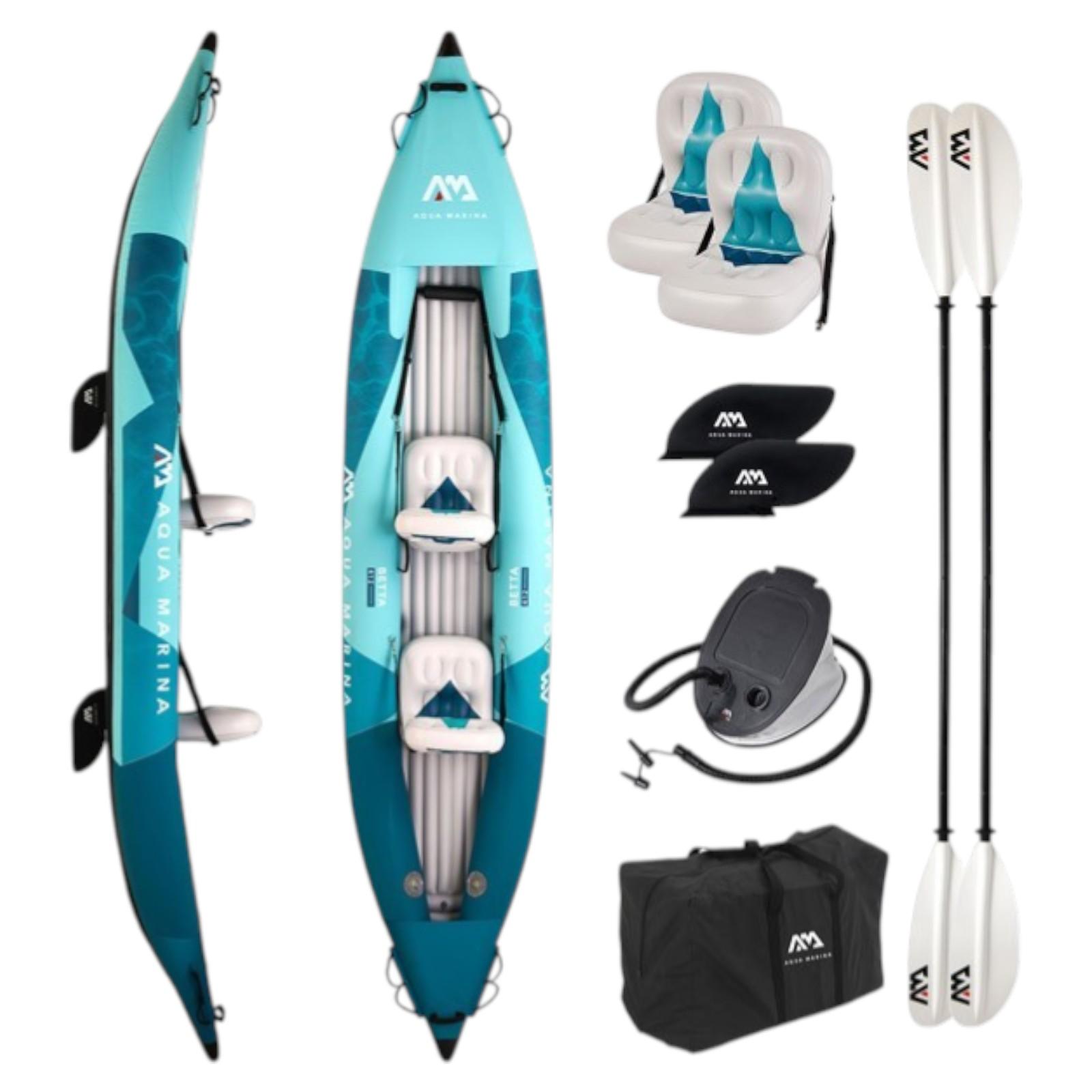 Aqua Marina BETTA 412 aufblasbares Kajak Set 2 Personen 412 cm Kanu Boot Shoe