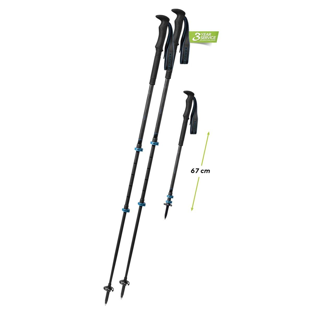 Komperdell C3 Carbon Pro Power Lock Wanderstock Tourenstock Teleskopstock Pole