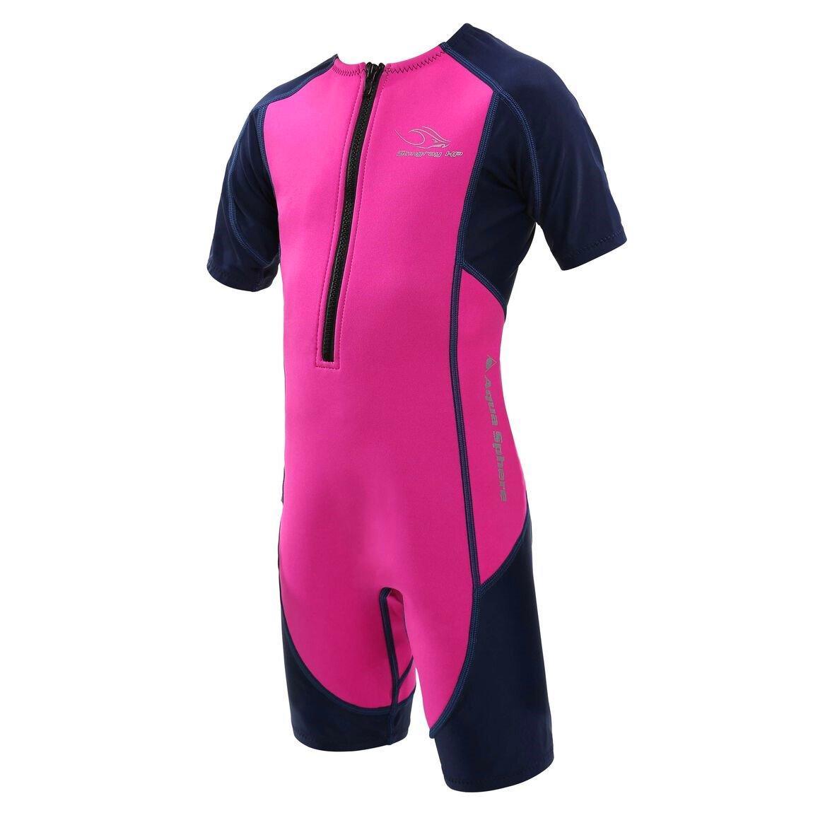 Aqua Sphere STINGRAY Kinder UV Shortie Badeanzug Neopren Shorty pink - Groesse: Gr 80-1