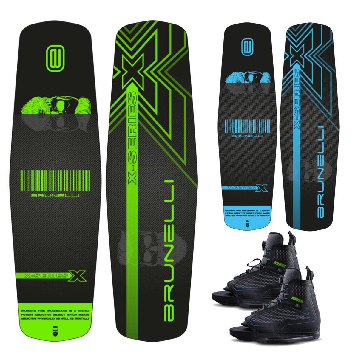 BRUNELLI Wood Flex Pro Cable Park SET Wakeboard Grindbase Jobe Maze Wake Bindung