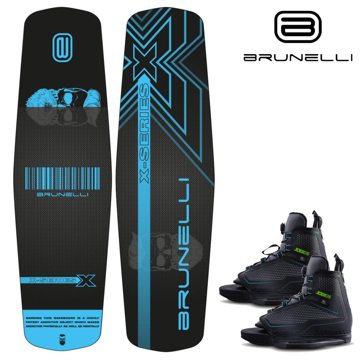 BRUNELLI Wood Flex Pro Cablepark Wakeboard SET 136cm Jobe Maze Bindung Grindbase