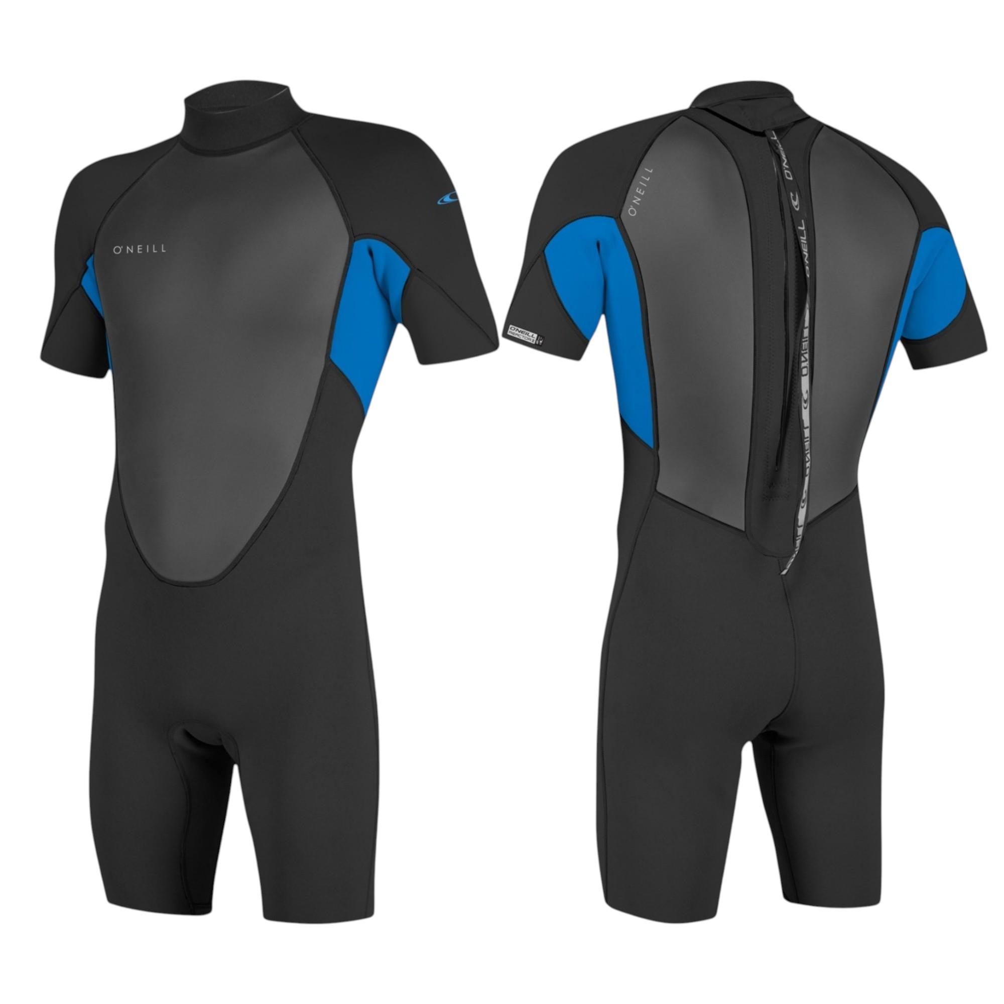 O'NEILL REACTOR-2 Neoprenanzug Herren 2mm Shorty Wetsuit Backzip black/ocean