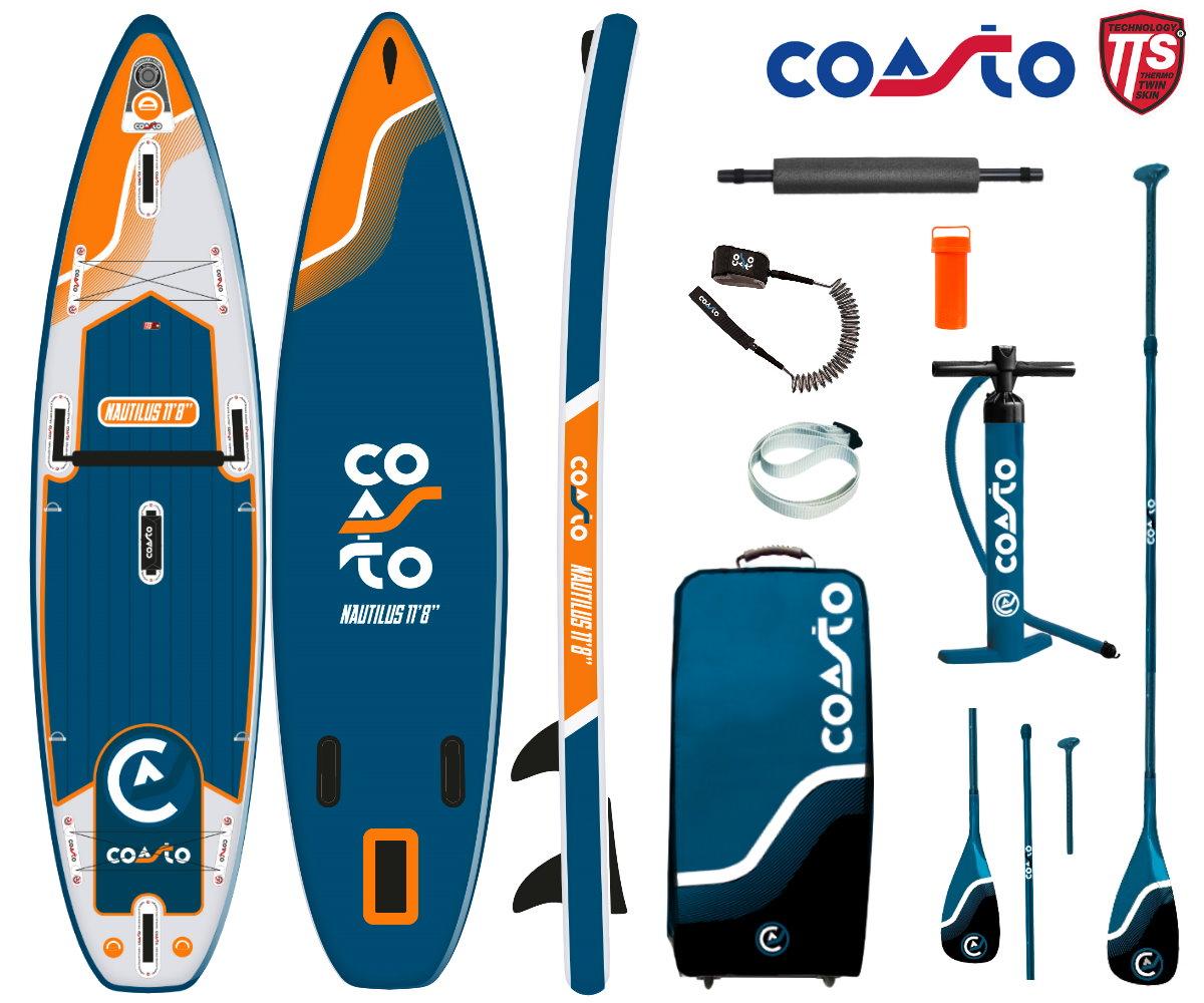 COASTO NAUTILUS 11.8 SUP Board Stand Up Paddle Surf-Board aufblasbar Paddel ISUP