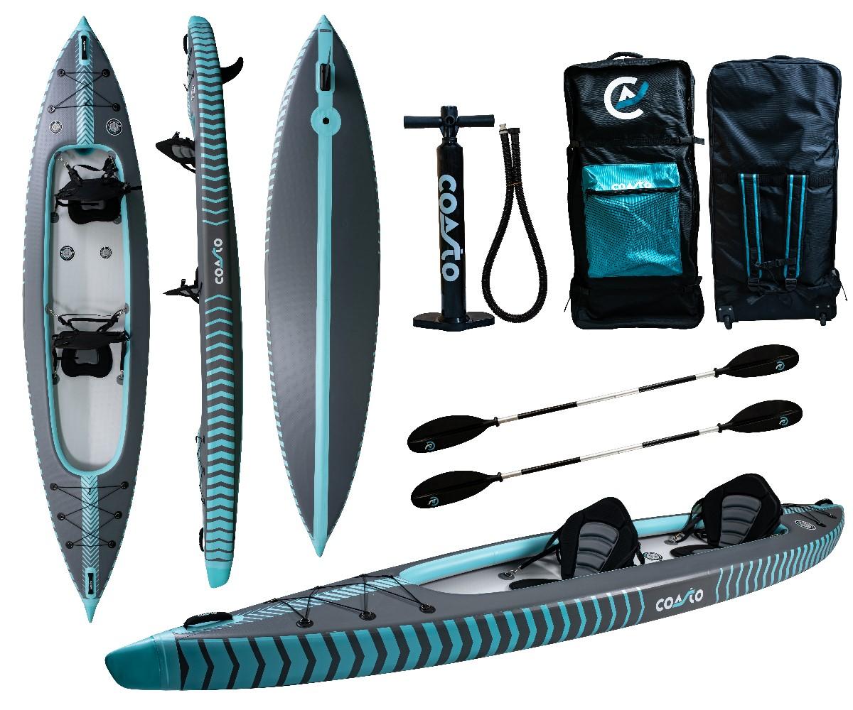 COASTO KAJAK CAPITOLE 2 Places aufblasbar Kanu Touring Boot 2er Kayak 426cm