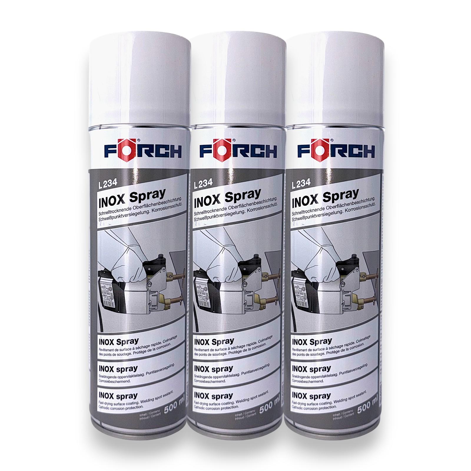 3x Förch INOX-Spray L234 Korrosionsschutz Schweißpunktversiegelung 500ml