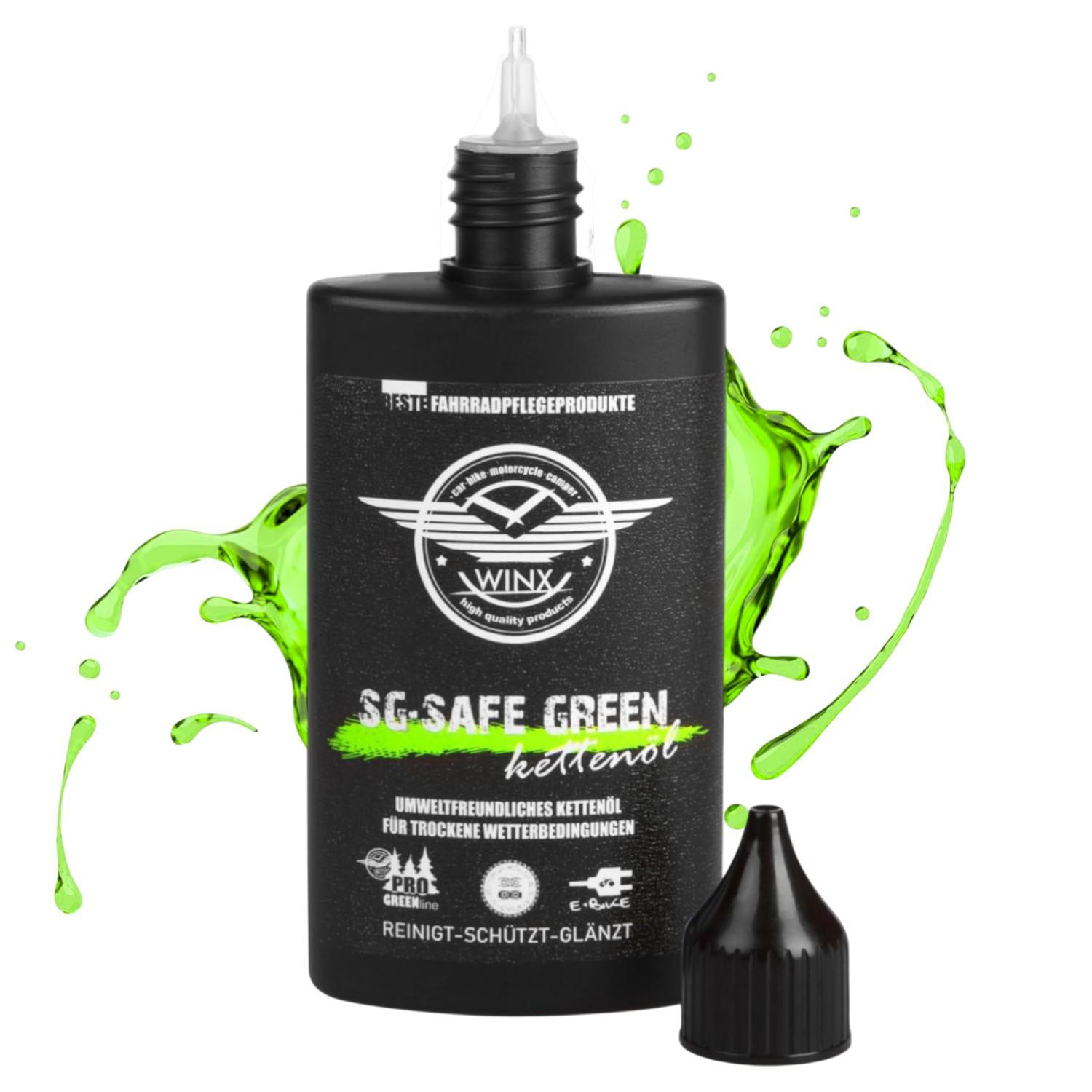 WINX SAFE GREEN Bio Fahrrad Kettenöl PTFE Öl Reinigung Schmierung & Schutz 100ml