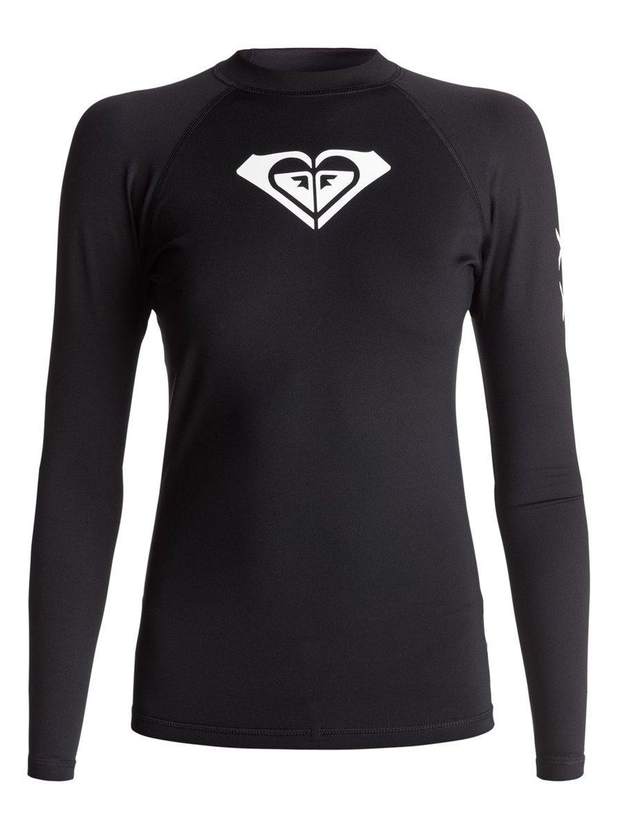 ROXY Whole Hearted Damen Rash Guard Lycra Skins L/S UV-Shirt Black