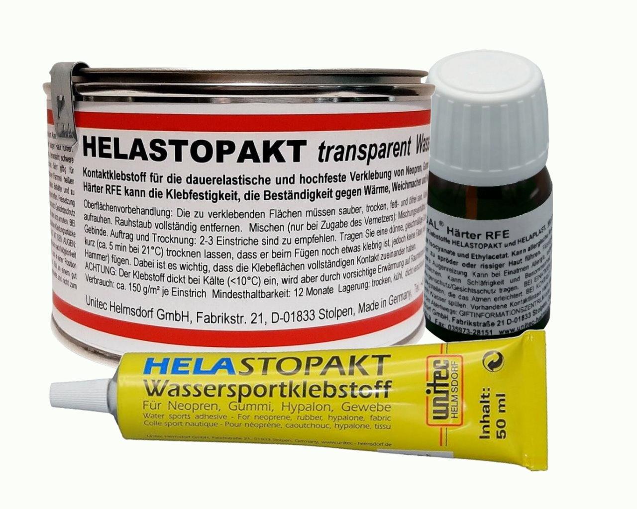 HELASTOPAKT Wassersportklebstoff Dose Deckpad SUP Kleber ELASTOSAL Härter RFE