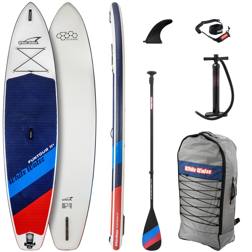 WHITE WATER 11.4 FUNTOUR Set iSUP Stand Up Paddle Surf Board SUP 345cm Deepwater