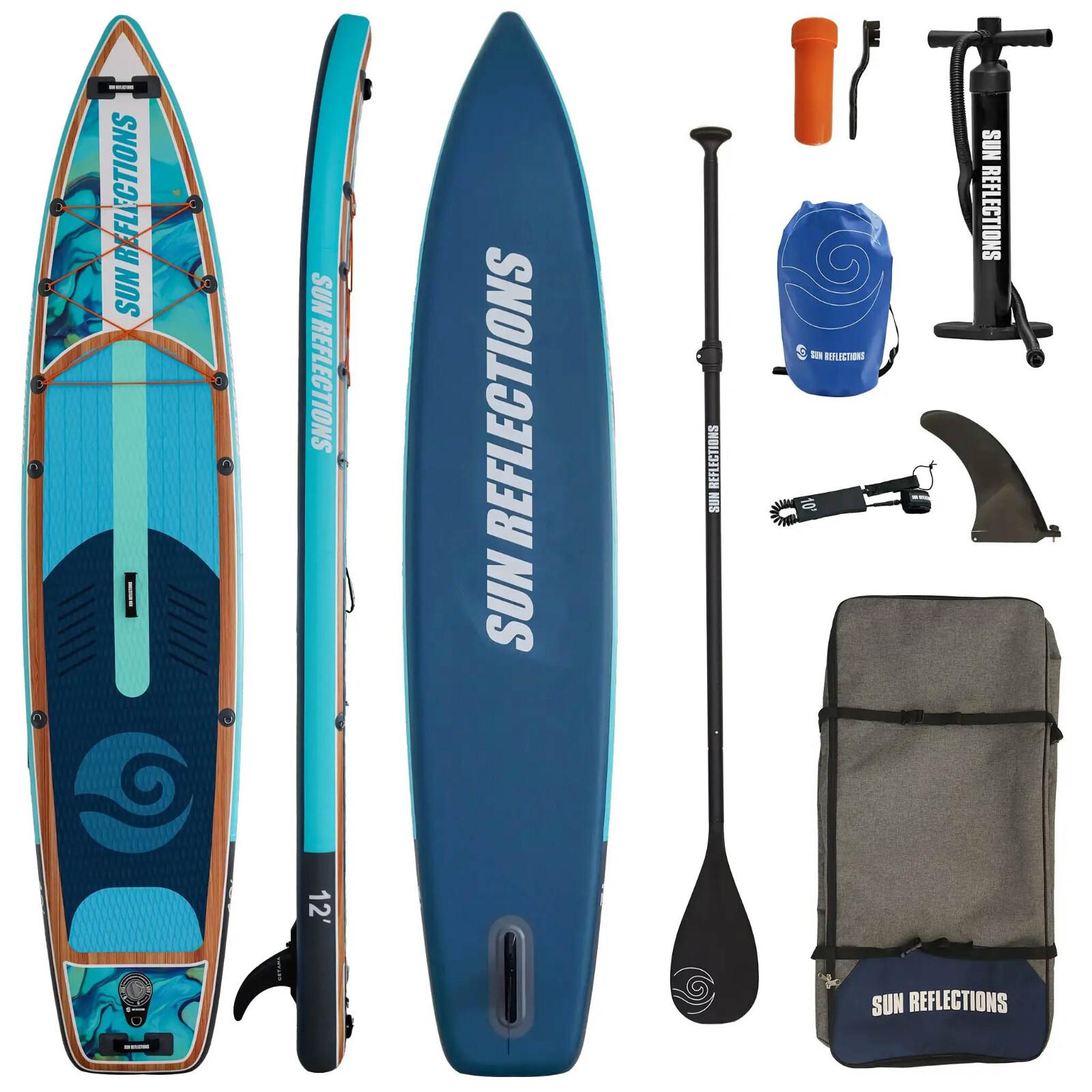 Sun Reflections XL SUP Board 12.0 Stand Up Paddle Set für Familie & Anfänger 366×84×15cm