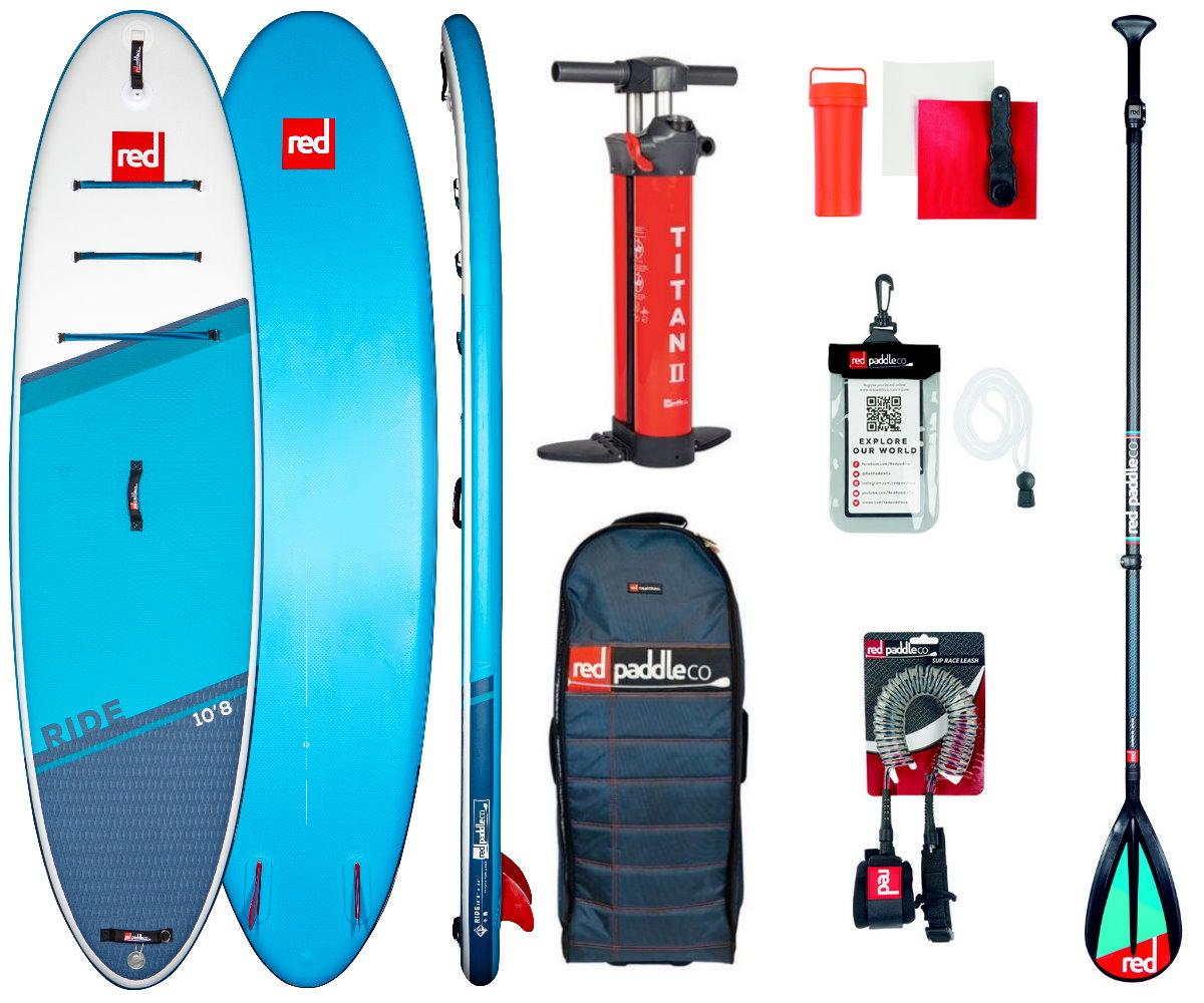 Red Paddle Co 10.8' RIDE MSL Set Stand Up Paddle Sup Board Carbon 50 Nylon Padde