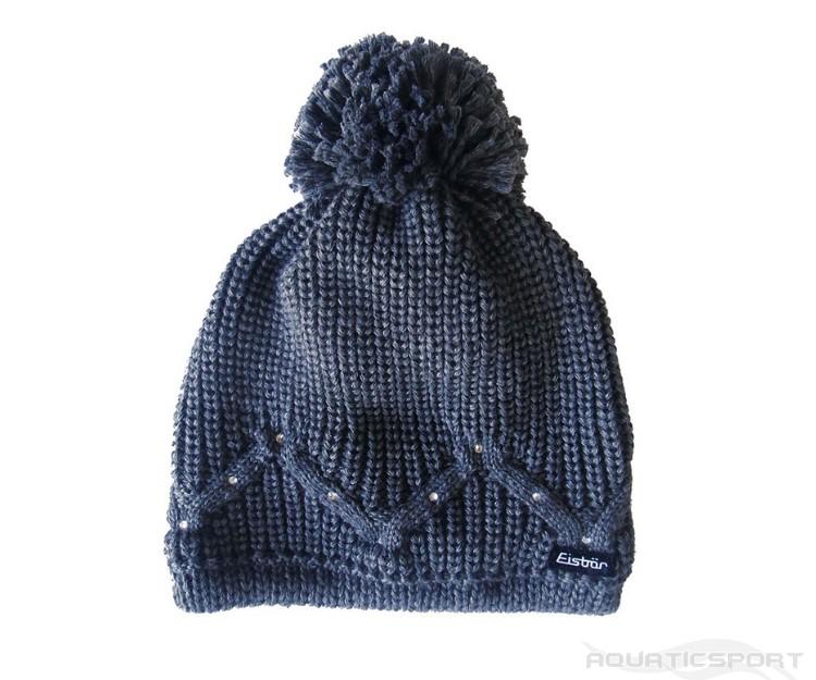 Eisbär Kelsy Pompon Crystal Bommelmütze mit Strasssteinchen
