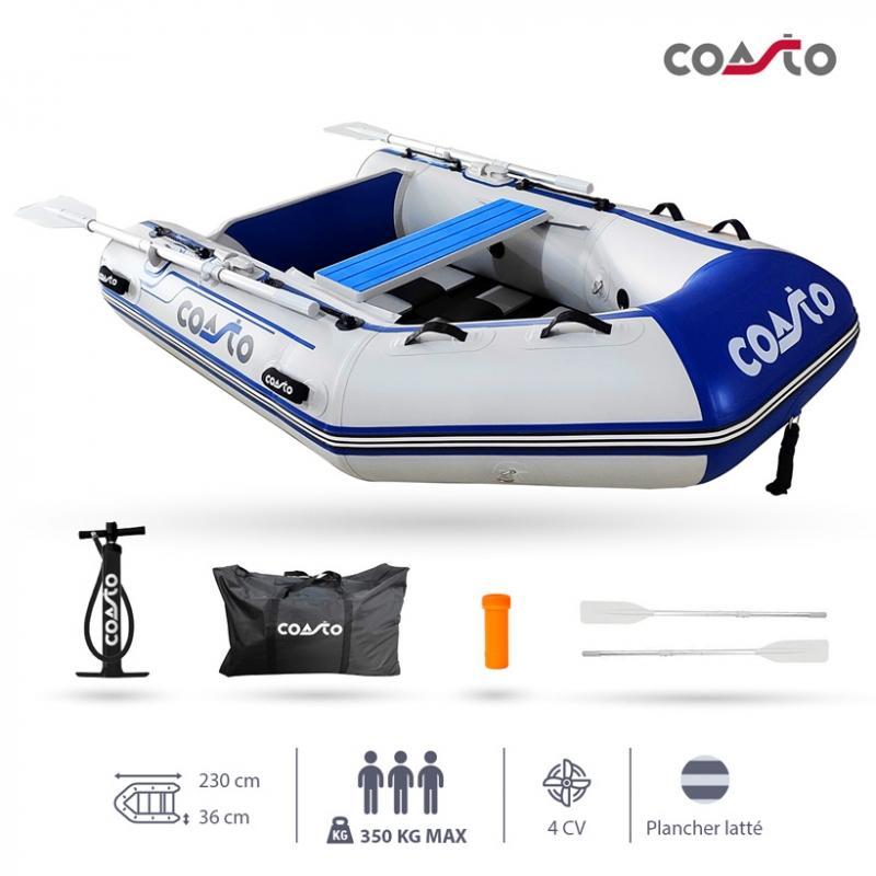 COASTO Schlauchboot mit Carbon Lattenboden Beiboot Motorboot Ruderboot