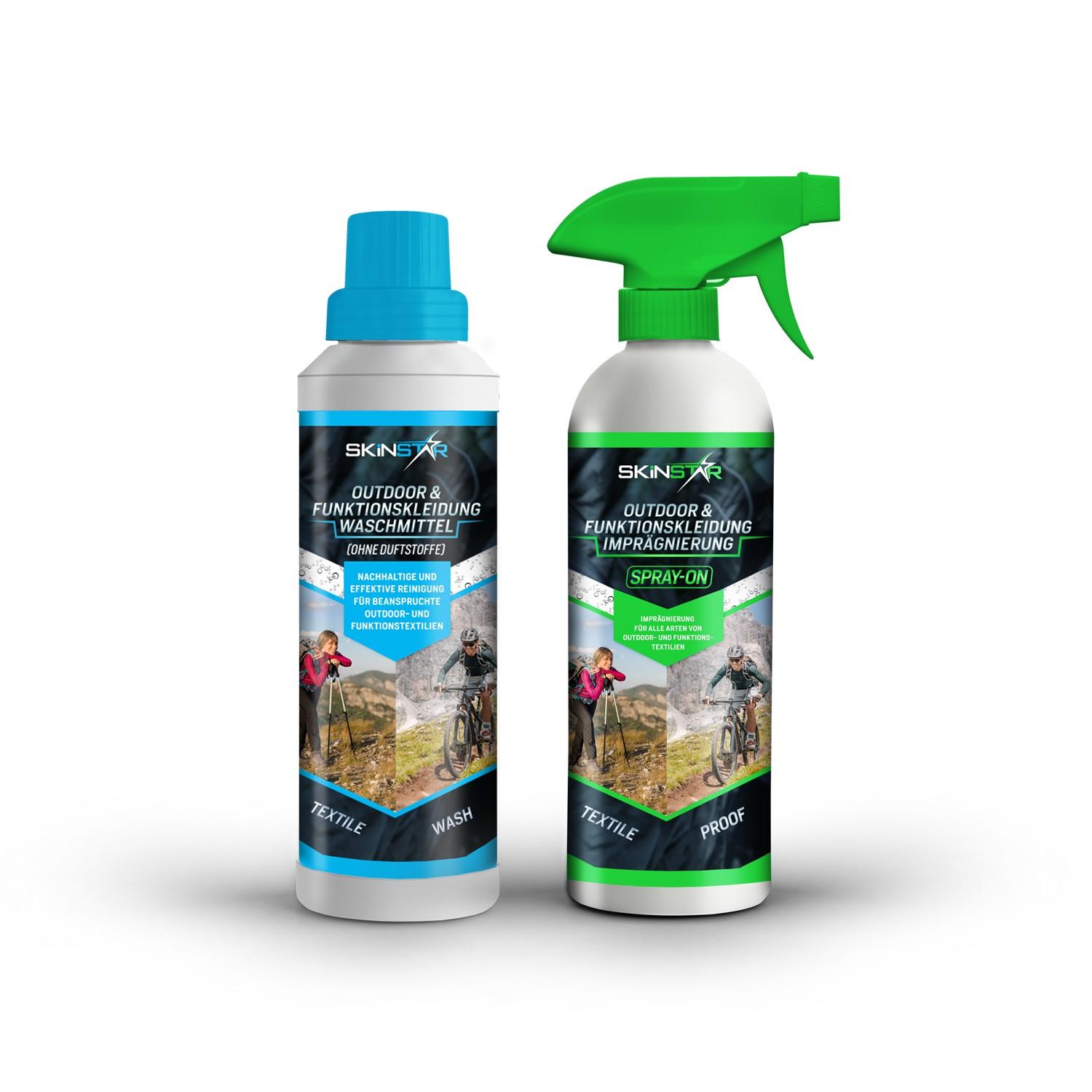 SkinStar Outdoor & Funktionskleidung Waschmittel o. Duft +Spray-On Imprägnierung