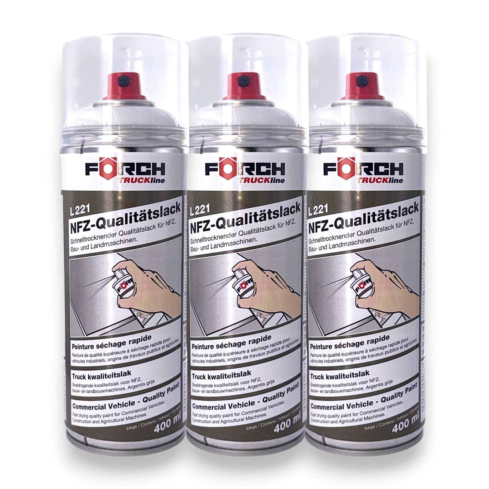 3x Förch Spraydose Lack Sonderfarbe L221 TRUCKline MB147 Arktikweiß LKW MERCEDES