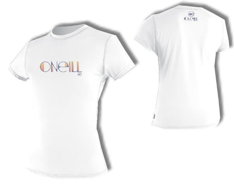 O'Neill Skins S/S Rash Tee Lycrashirt White