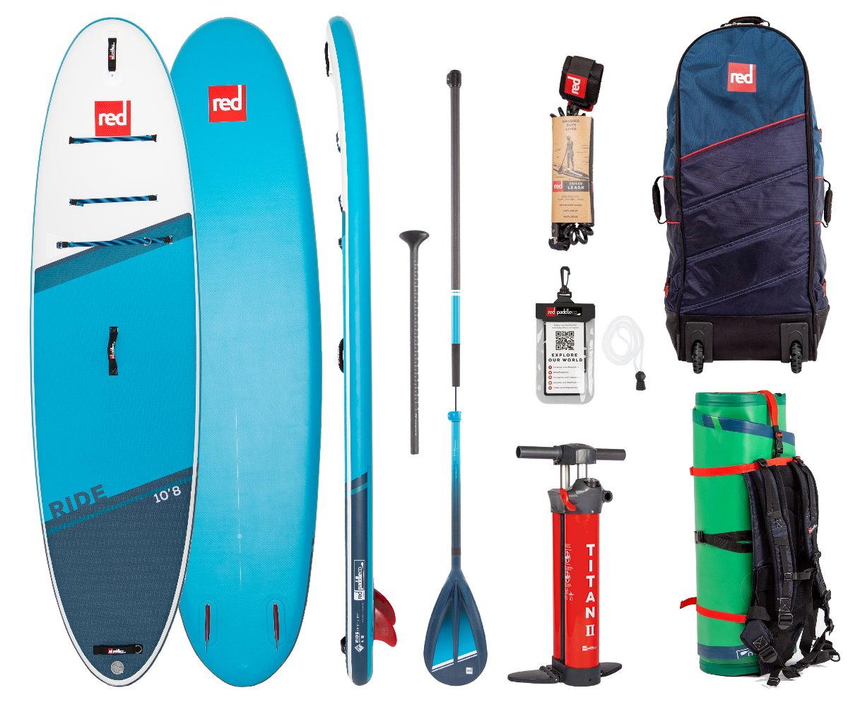 Red Paddle Co 10.8' RIDE Set Stand Up Paddle Board SUP Hybrid Tough Paddel