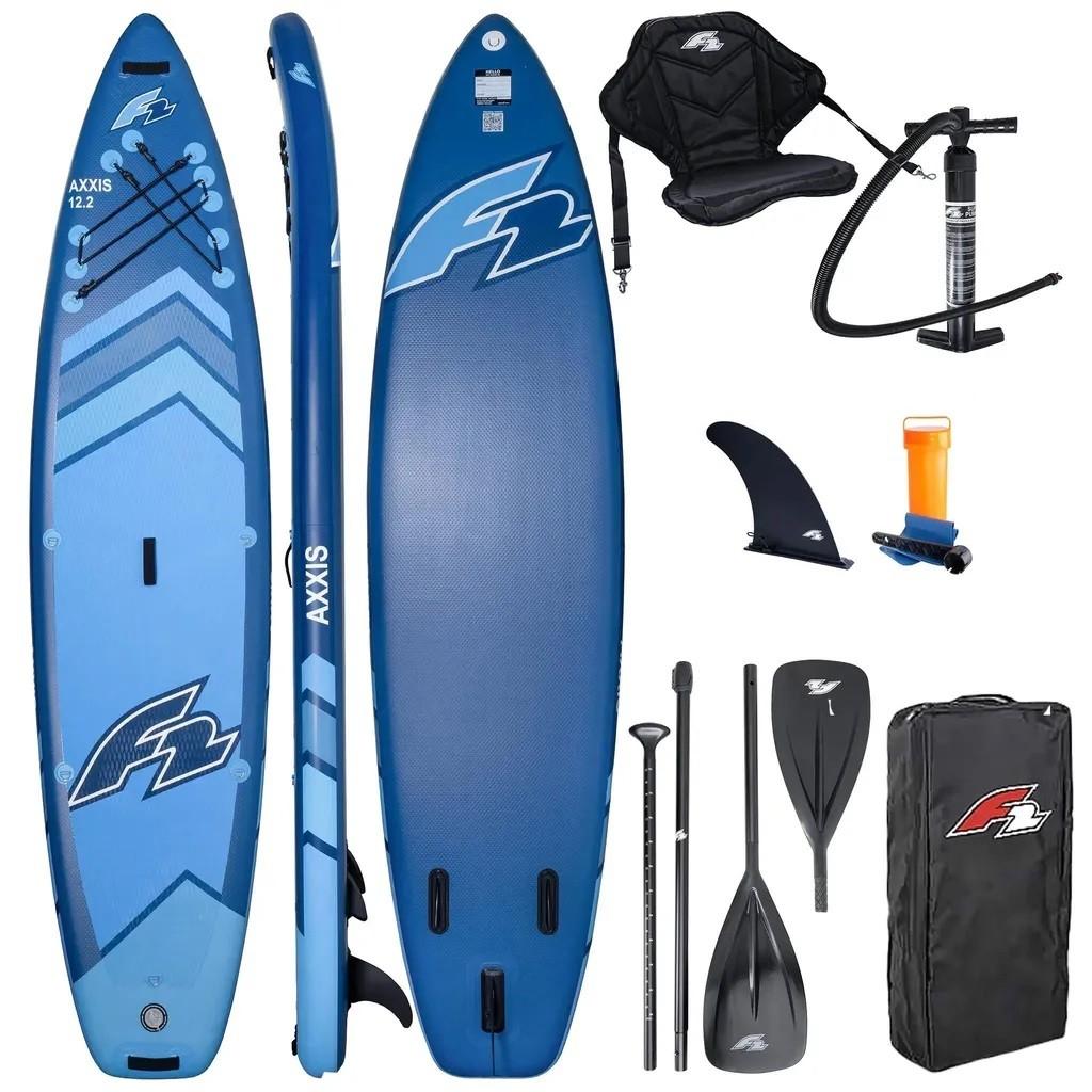 F2 Axxis Combo 12.2 SUP Set Navy Blue inkl. Kajaksitz & DualTech Padde