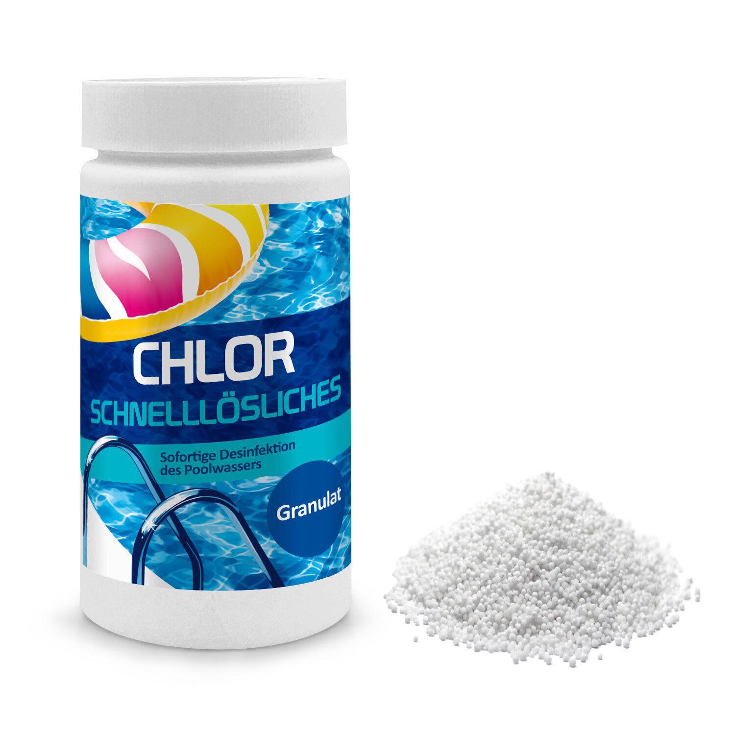Chlorgranulat für Pool 1-10 kg Schockchlorung Desinfektion Pflege für Schwimmbad - Menge: 1 Kg (EUR 16,99 / Kg)