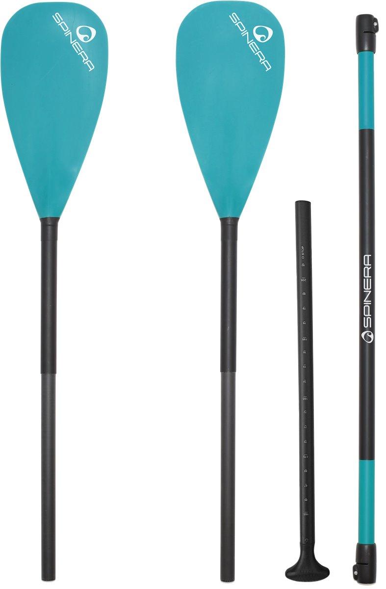 Spinera DELUXE Sup Kayak Paddle 2-in-1 Dual Tech Fiberglas Paddel 4pcs 230-330cm