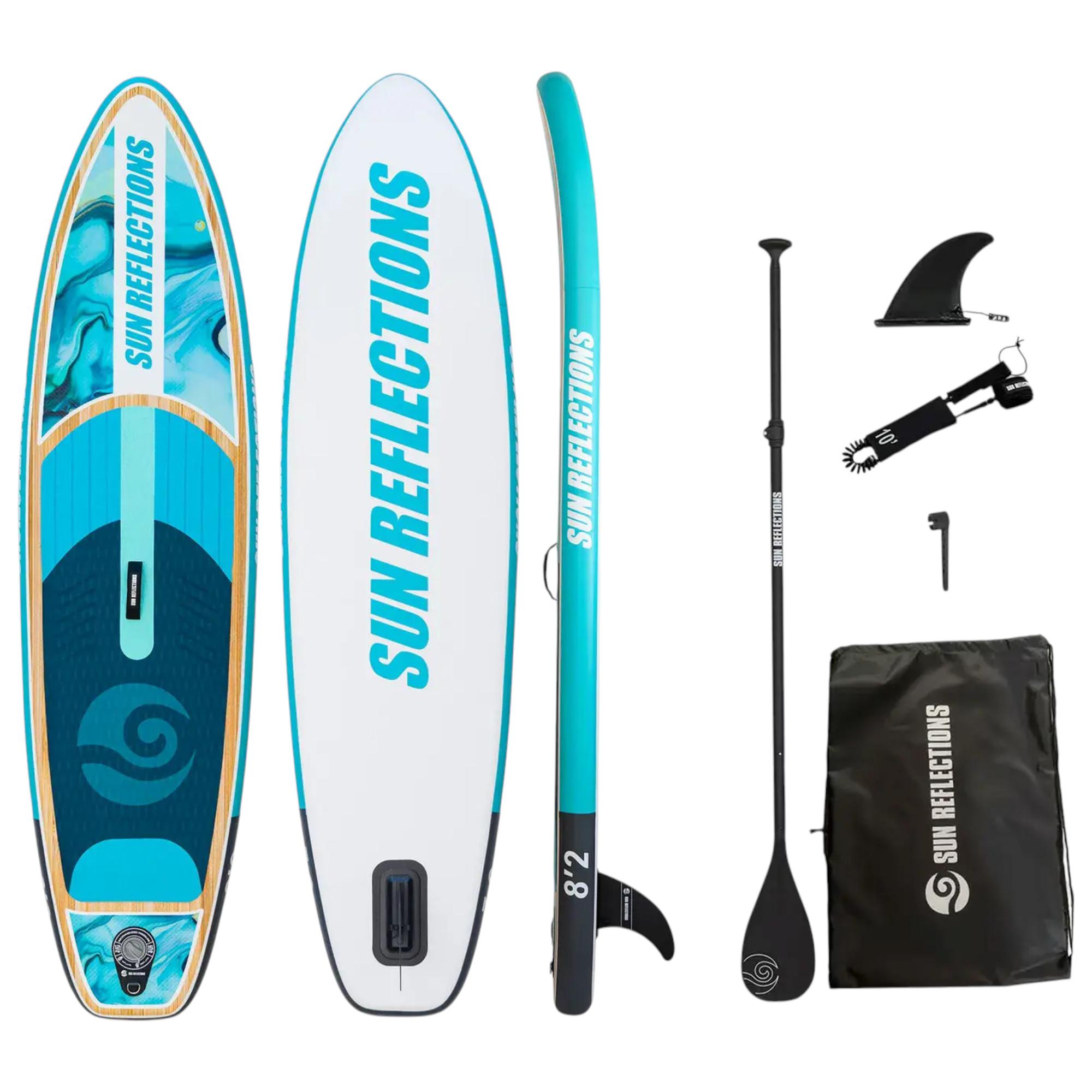 Sun Reflections Kids SUP 8'2 aufblasbar Kinder Board Paddel Set 250x66x10cm