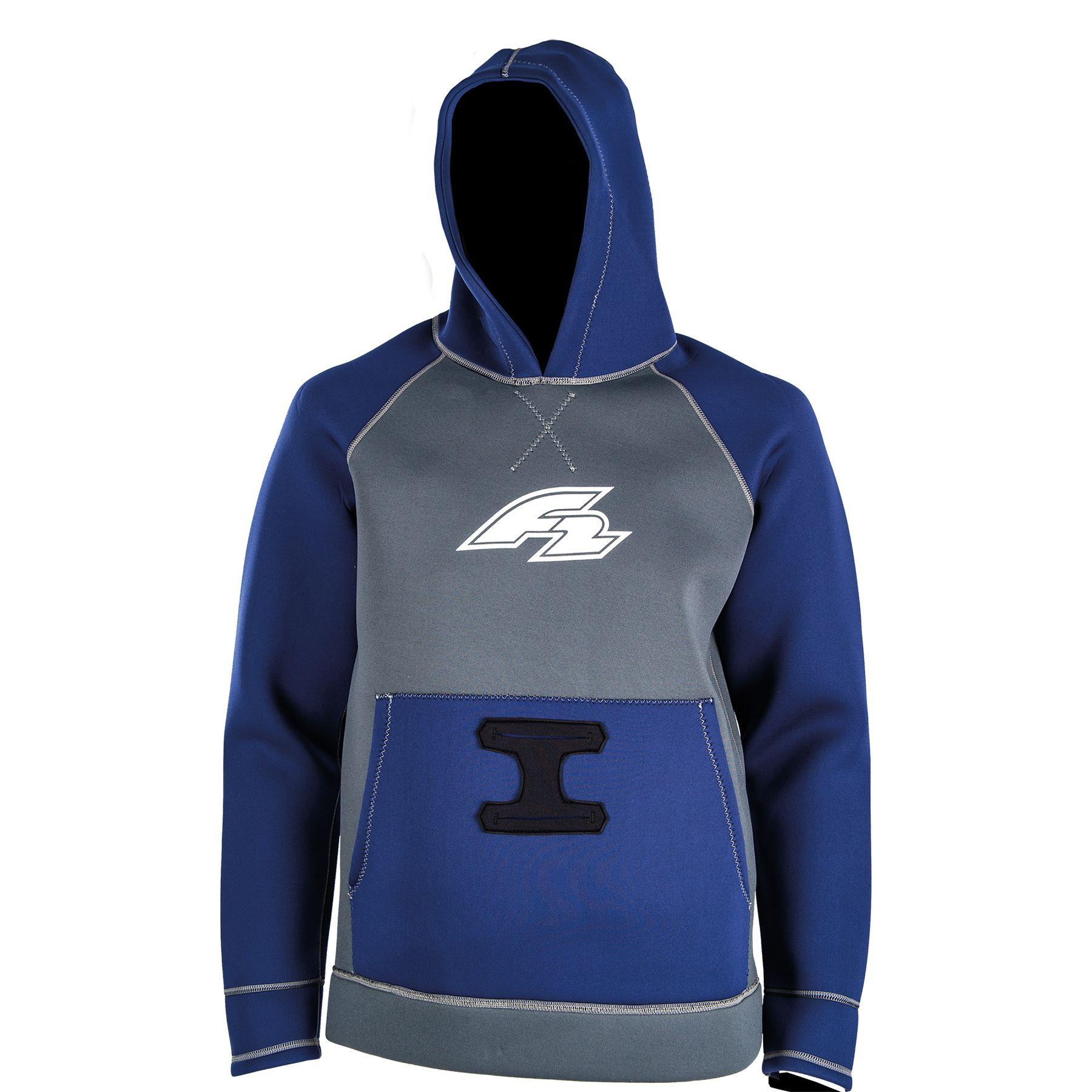 F2 Neopren Hoodie 4/3mm Neoprene Oberteil Kapuze Wärme Komfort Überzieher