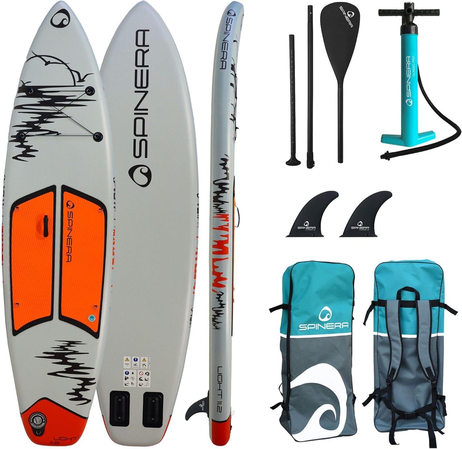 SPINERA SUP LIGHT 11.2 ULT iSUP aufblasbar Surfboard Stand Up Paddle Set SUP 340cm