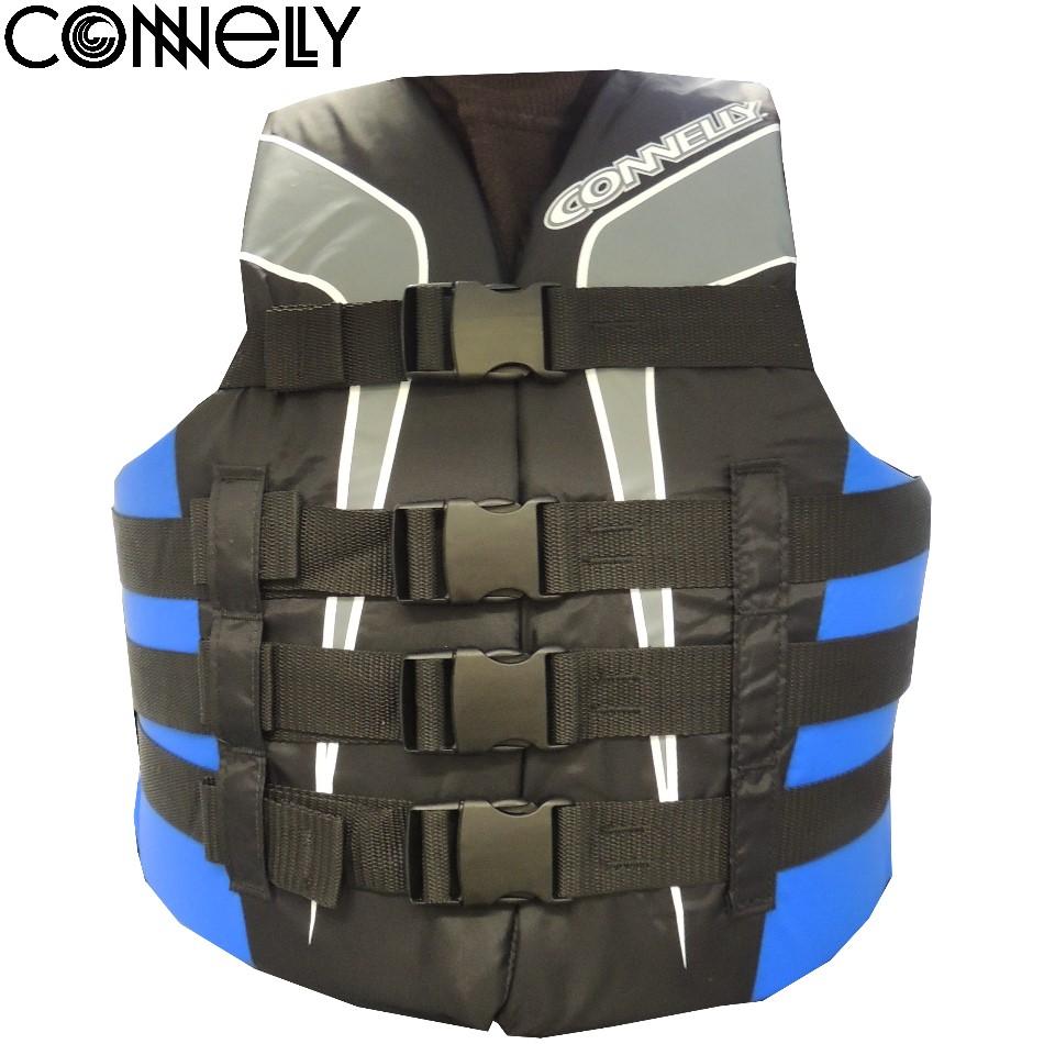 CONNELLY 4 Buckle Pro Universal Vest BLUE Schwimmweste Bootsweste Wasserski Weste