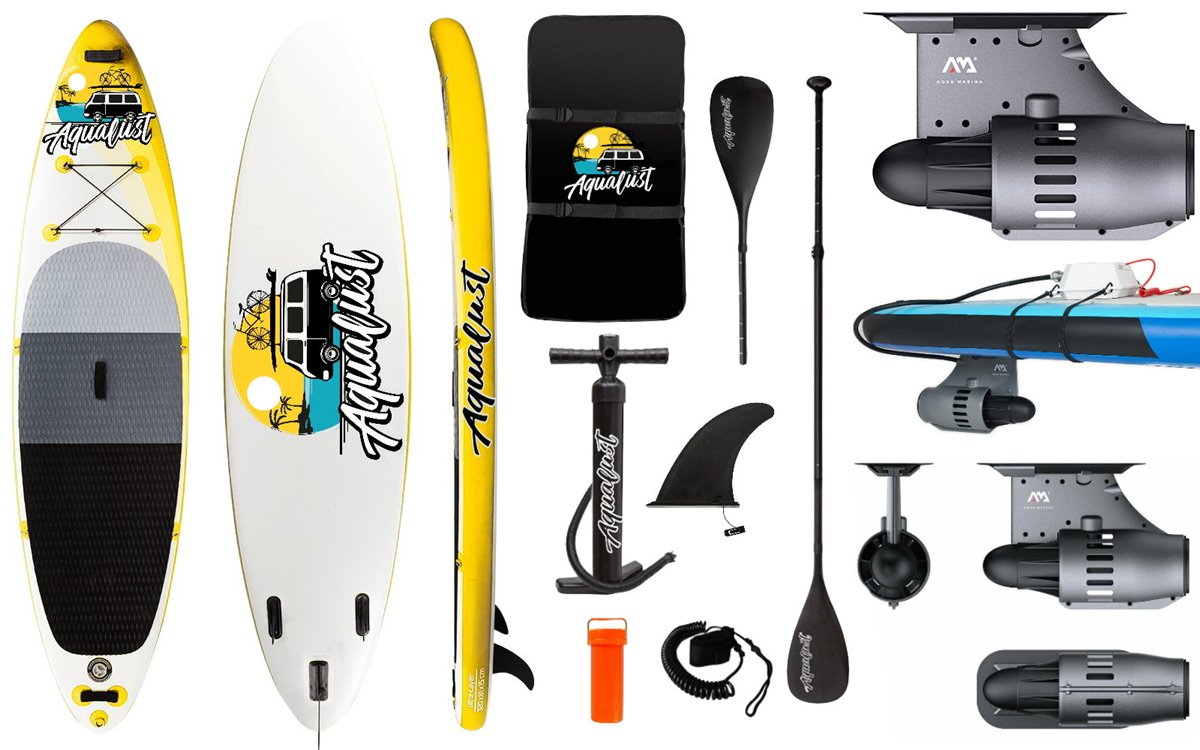 AQUALUST 10'6" SUP Board Stand Up Paddle Surf-Board Kajak Paddel Sitz 320x81cm 